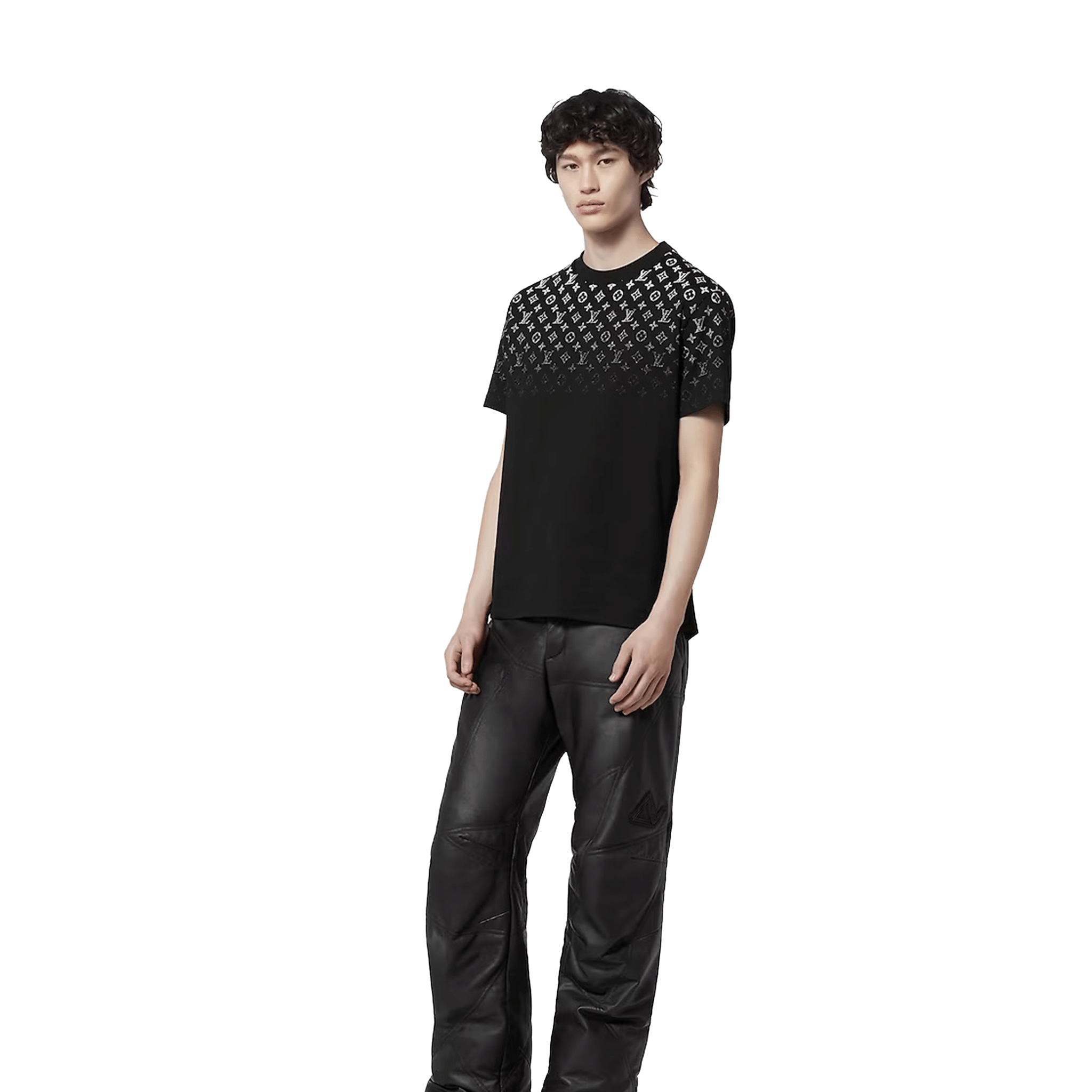 LOUIS VUITTON Gradient Cotton Tee White/Black (SS25)