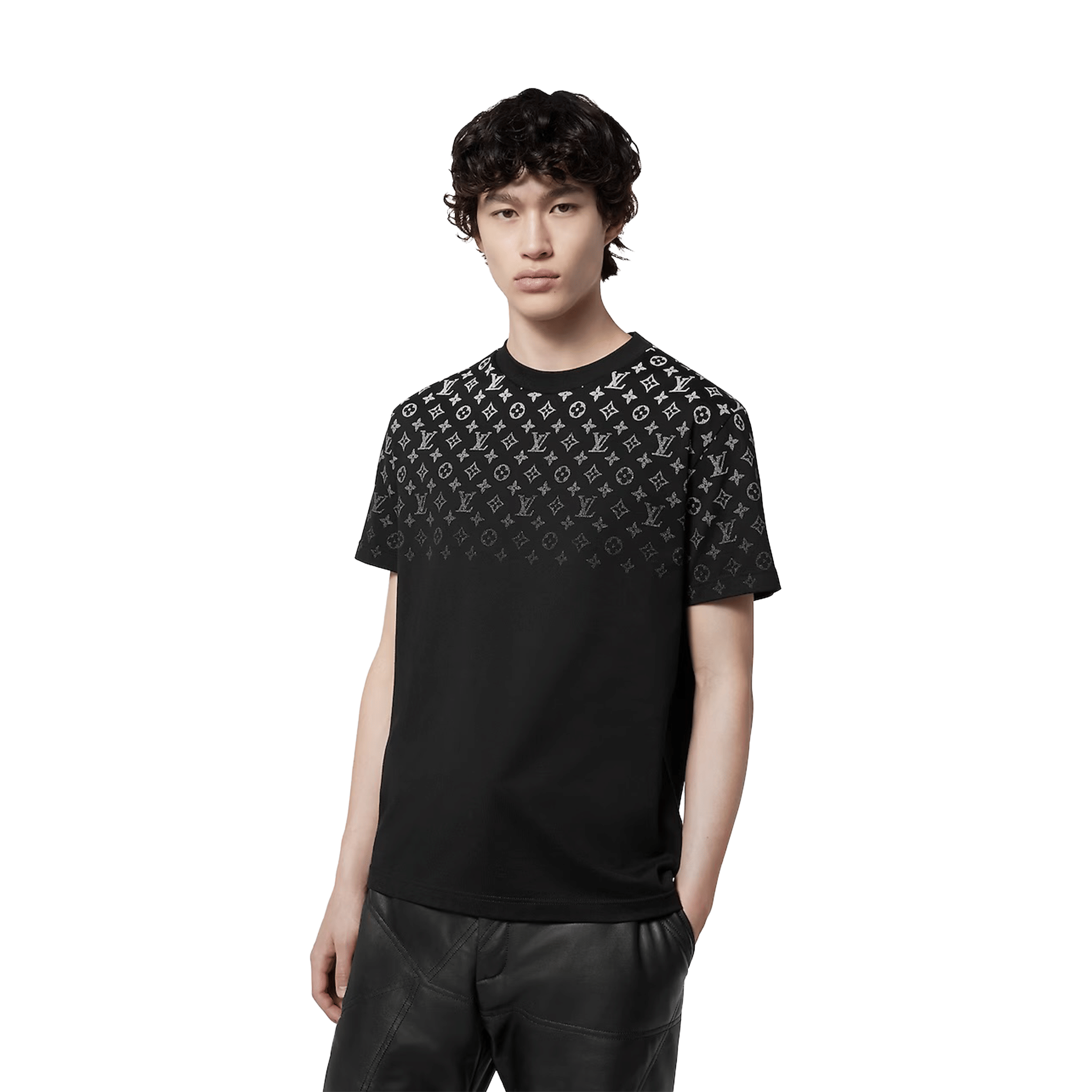 LOUIS VUITTON Gradient Cotton Tee White/Black (SS25)