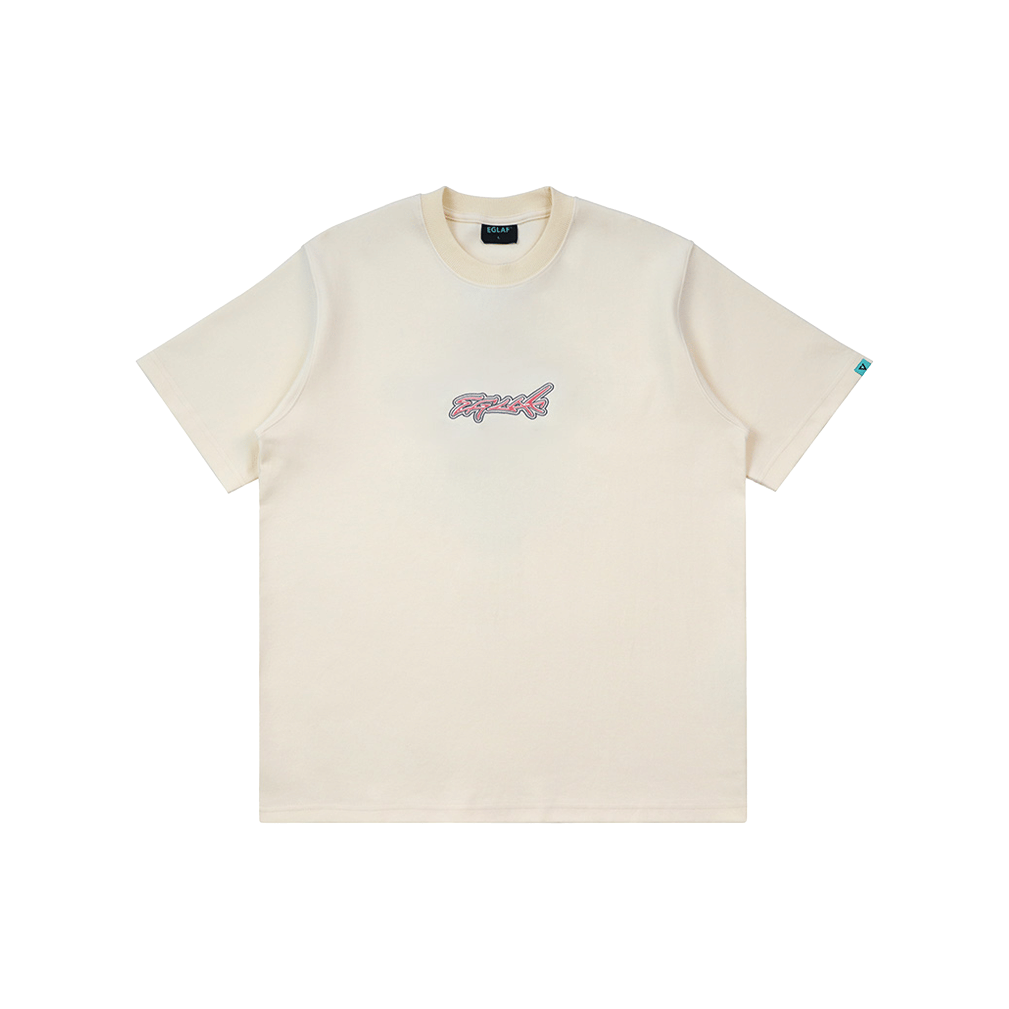 EGLAF Serpent Logo Tee Cream White/Pink (SS25)