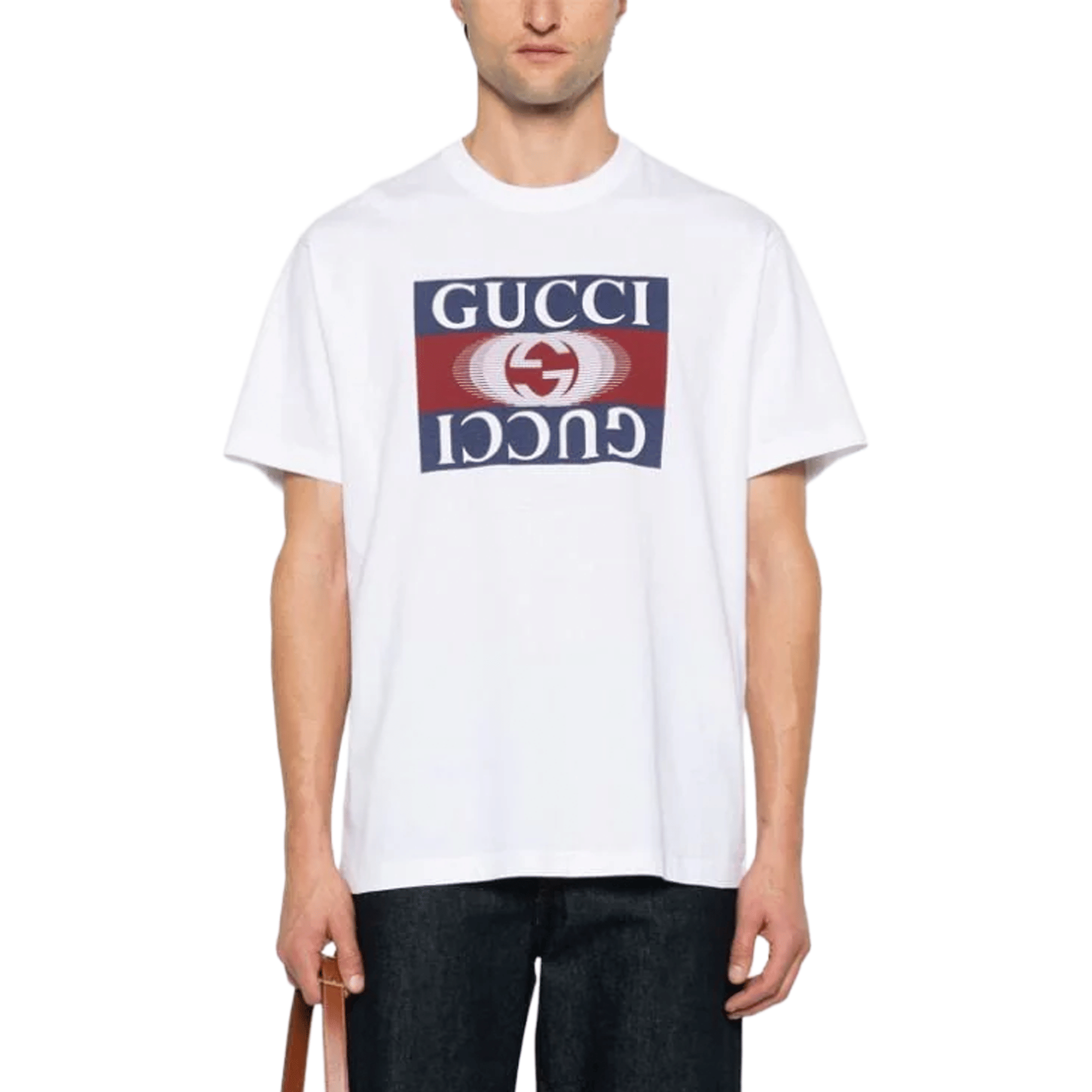 GUCCI Mirrored GG Logo Tee White (SS25)