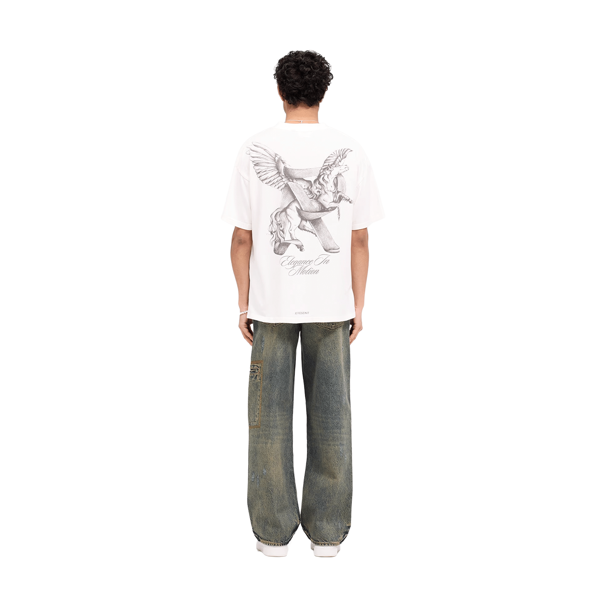 Represent Elegance In Motion Tee Flat White (SS25)