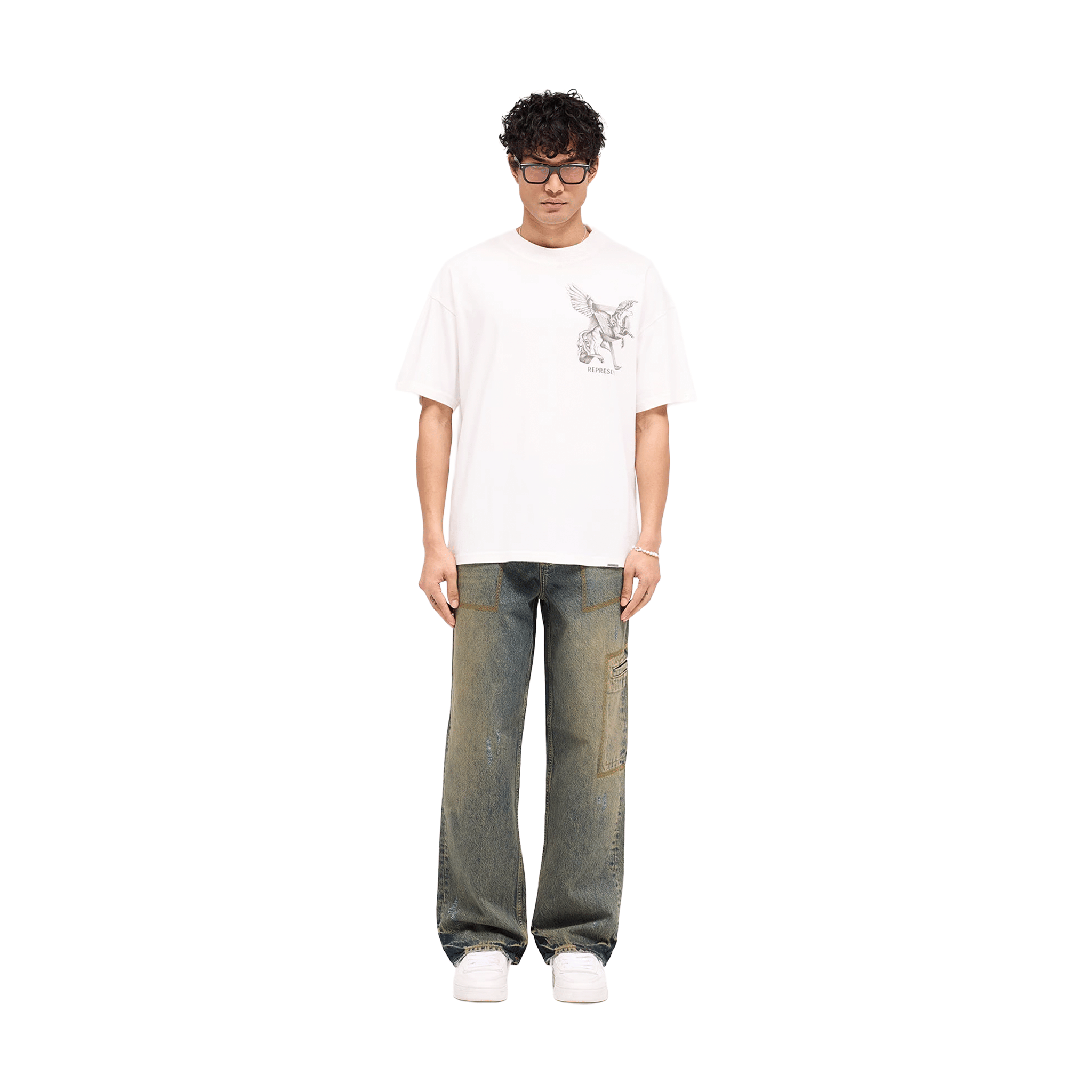 Represent Elegance In Motion Tee Flat White (SS25)