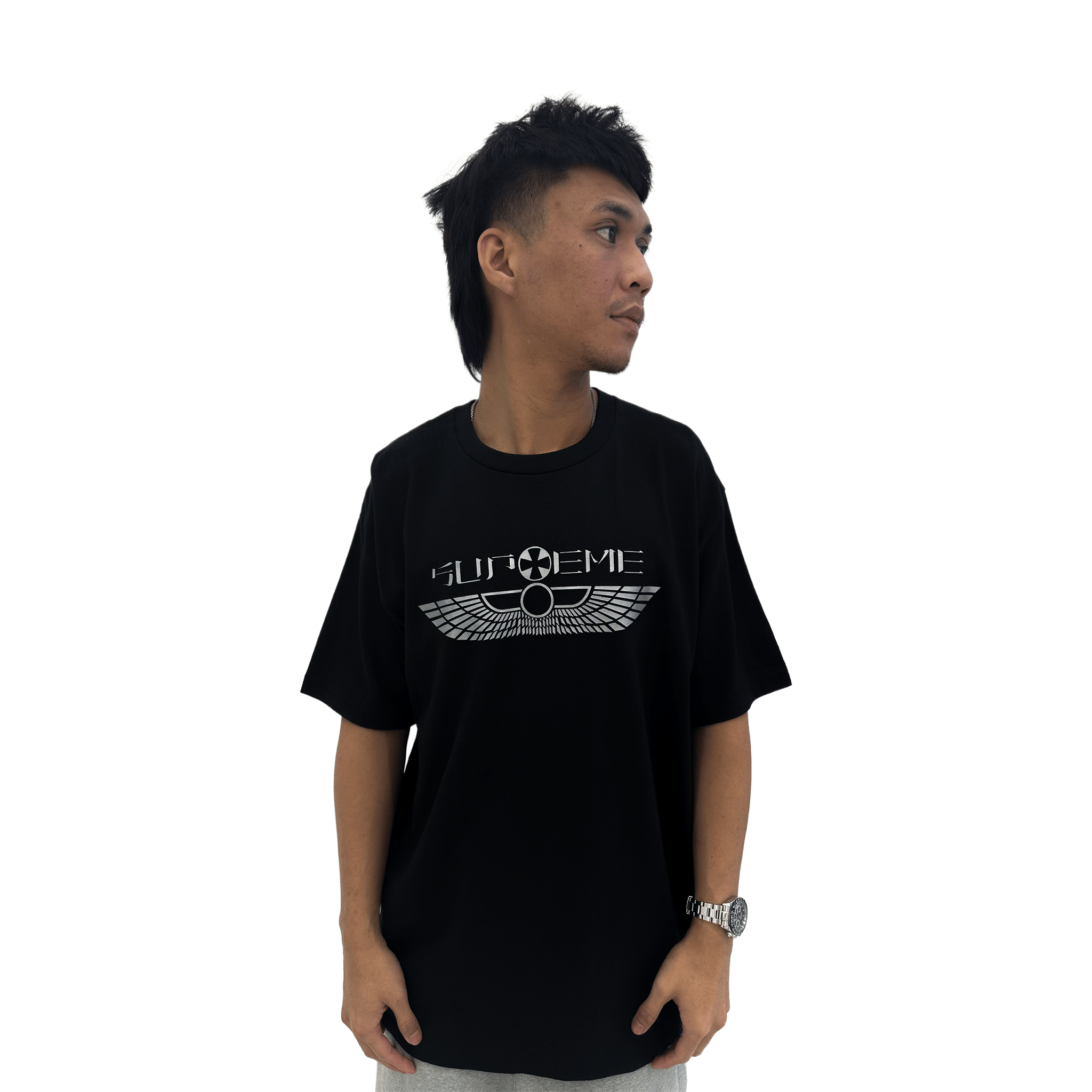 Supreme Wings Tee Black (SS25)