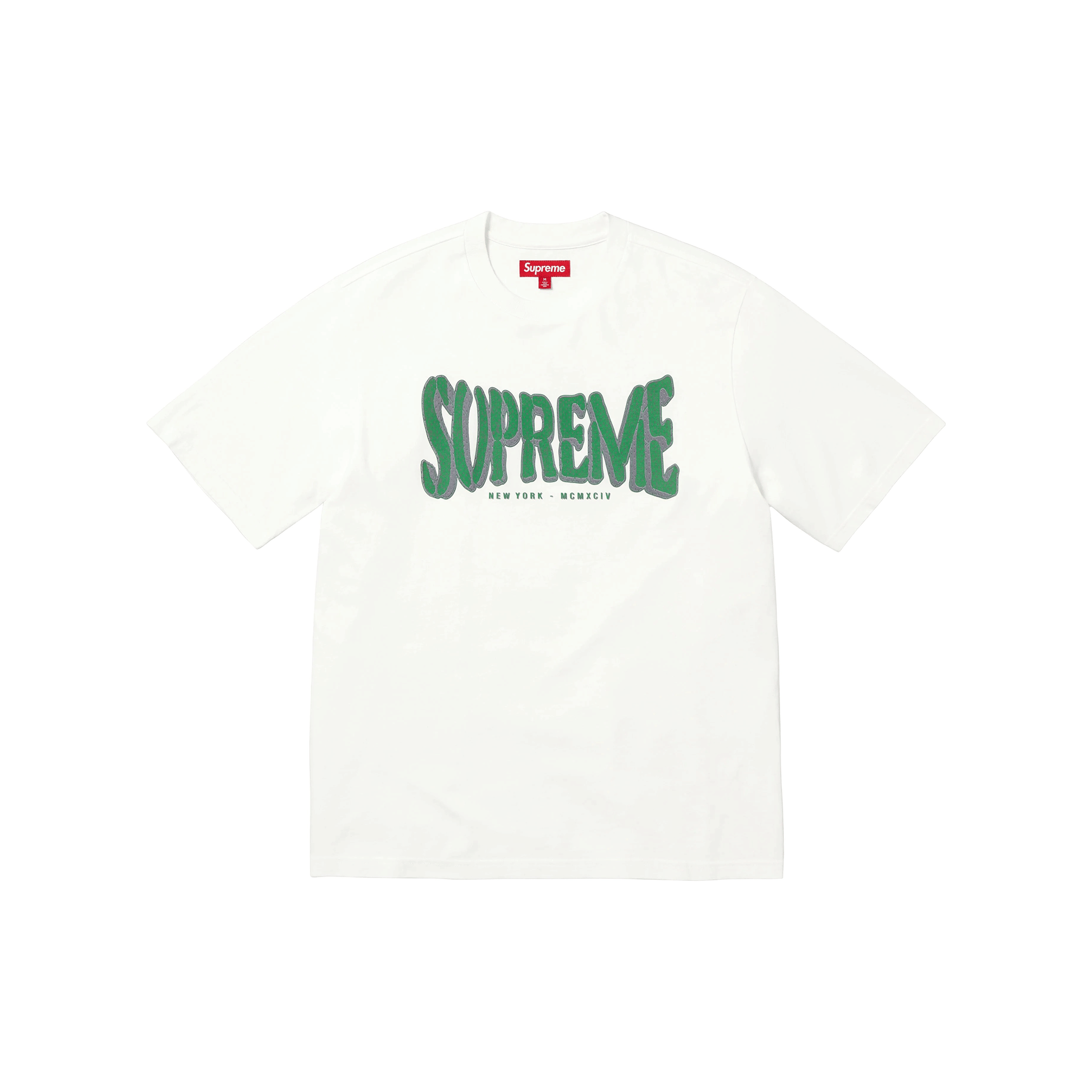 Supreme Flocked Washed S/S Tee White (SS25)