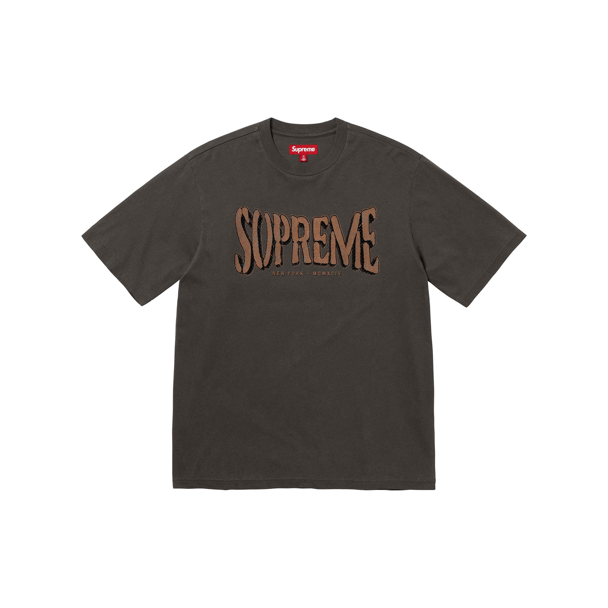 Supreme Flocked Washed S/S Tee Black (SS25)