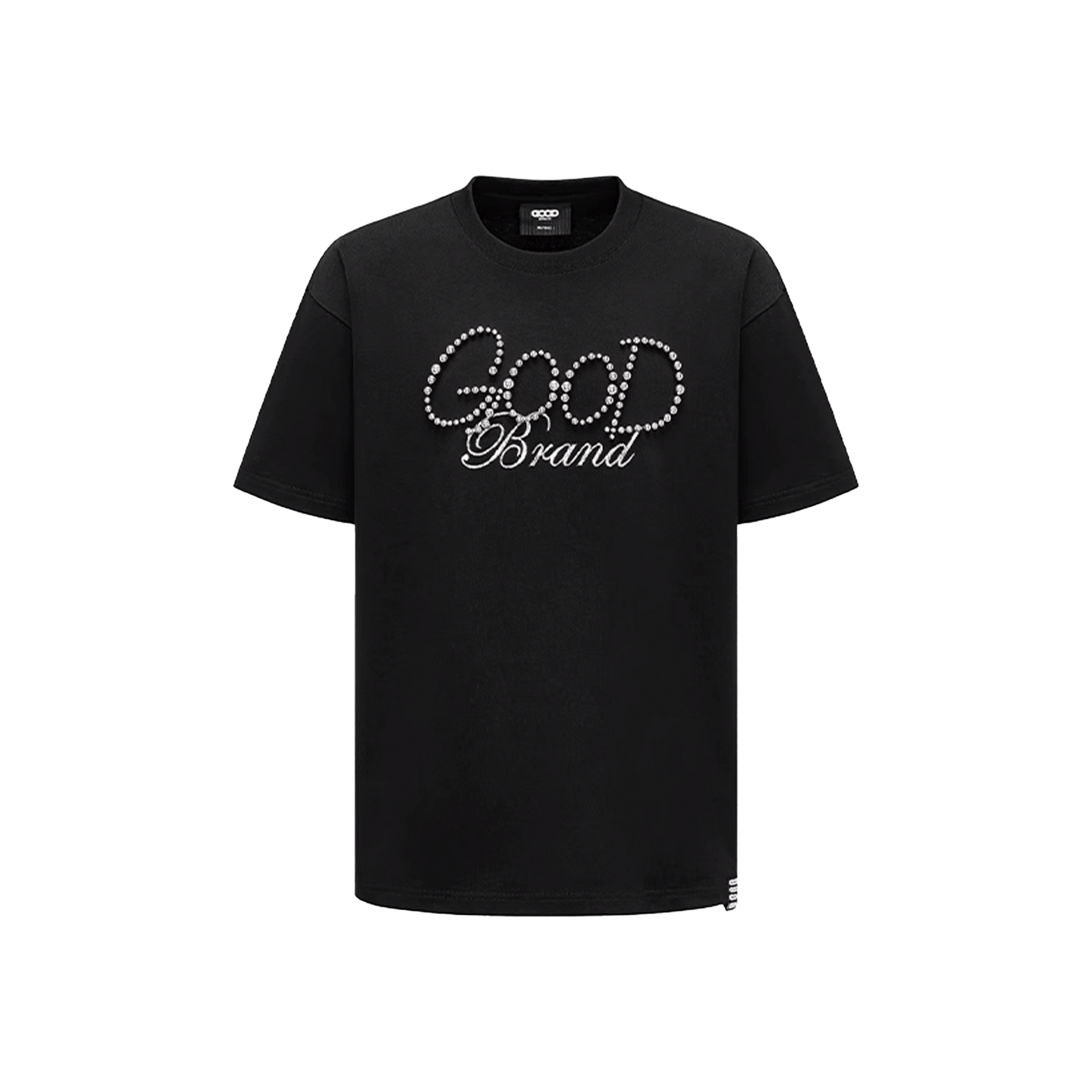 GOODBRAND Solid Colour Pearl Logo Tee Black (SS25)