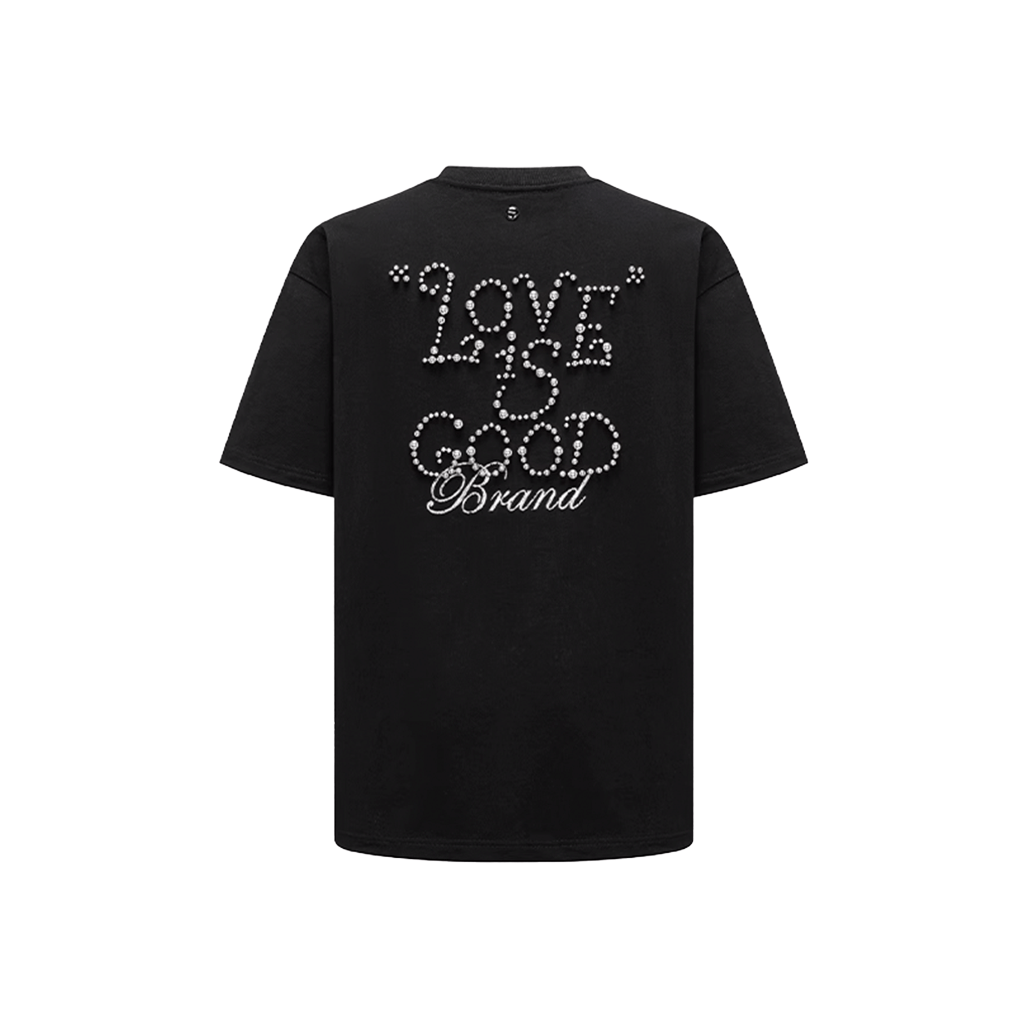 GOODBRAND Solid Colour Pearl Logo Tee Black (SS25)
