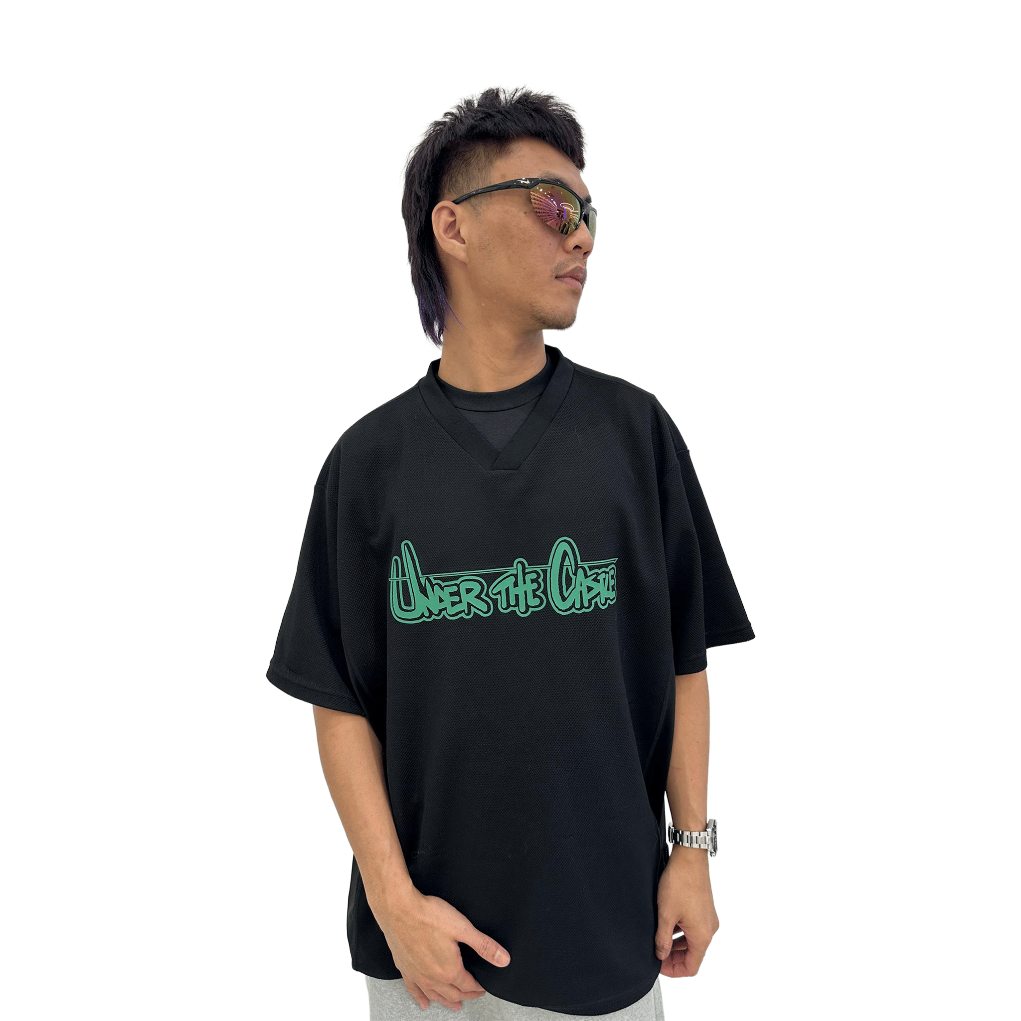 TEAM WANG design Under The Castle Patchwork Tee Black (SS24)