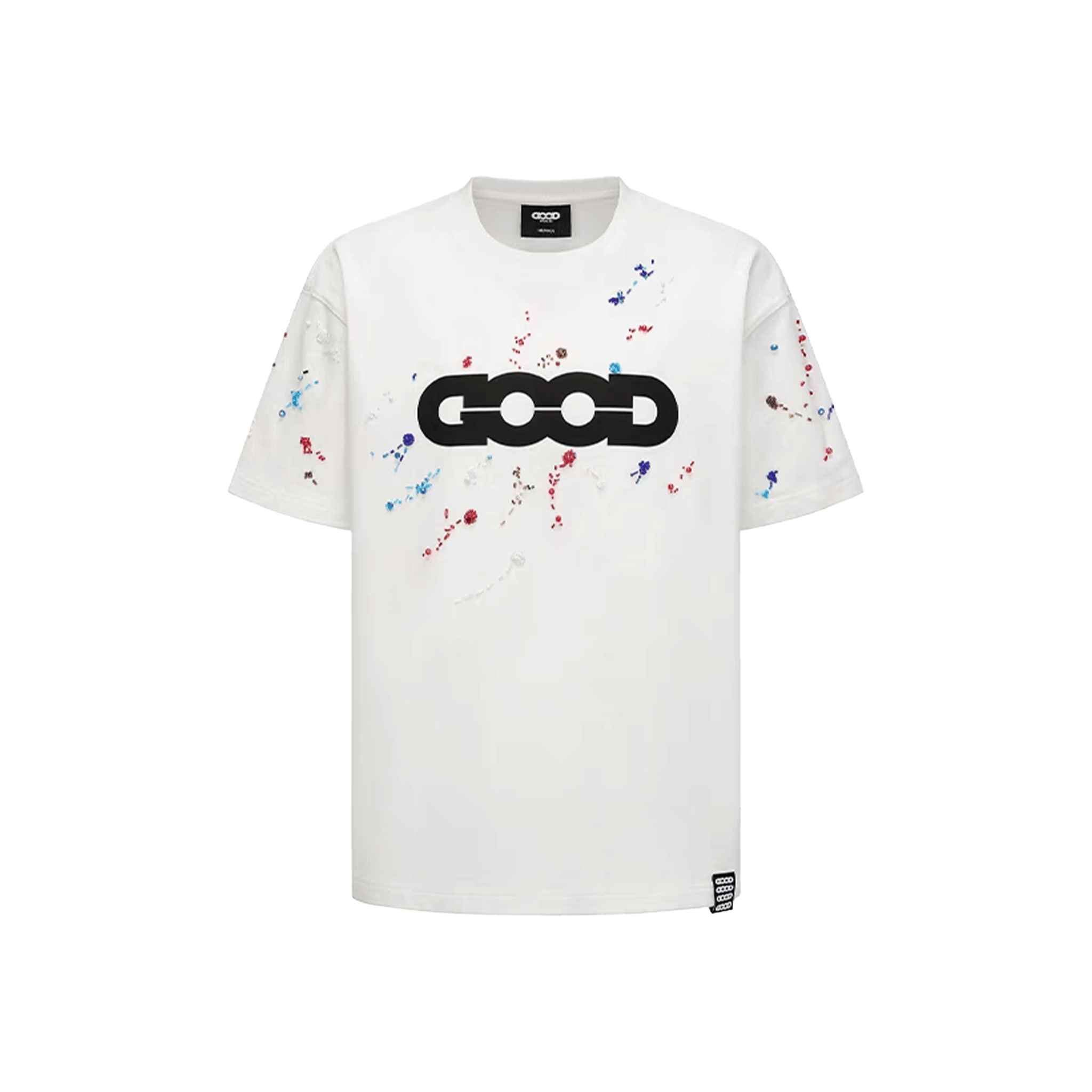 GOODBRAND Rainbow Candy Beads Logo Tee White (SS25)