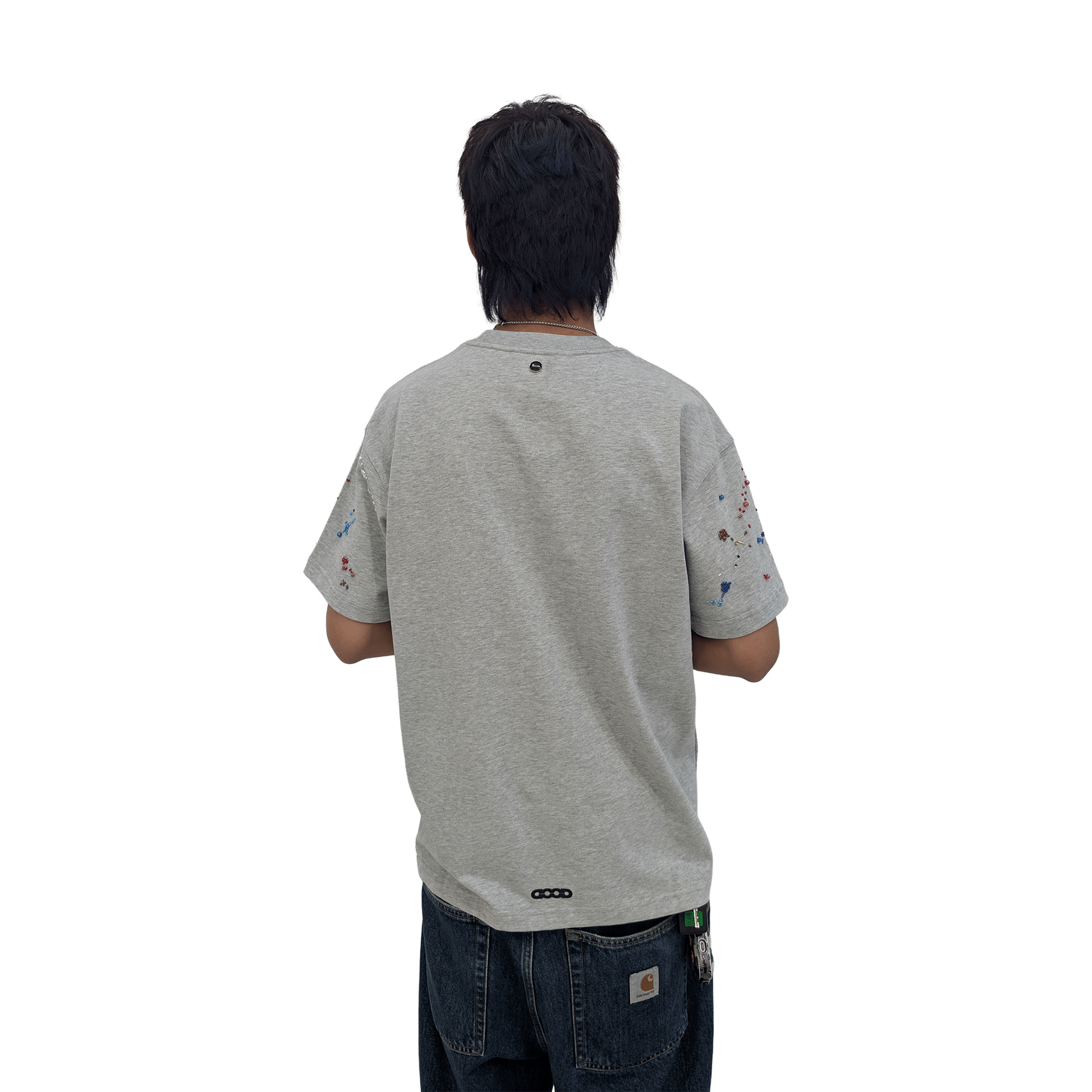 GOODBRAND Rainbow Candy Beads Logo Tee Grey (SS25)