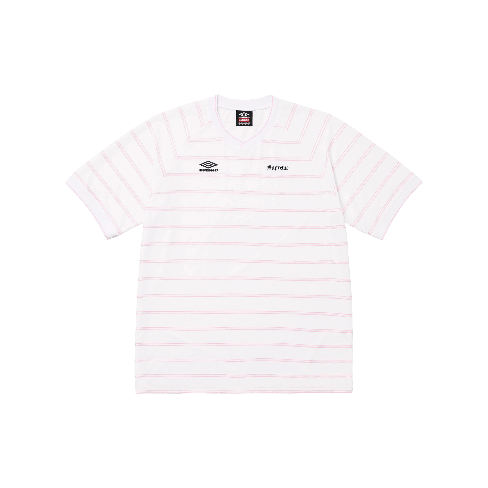 Supreme Umbro Stripe Soccer Jersey White (SS25)