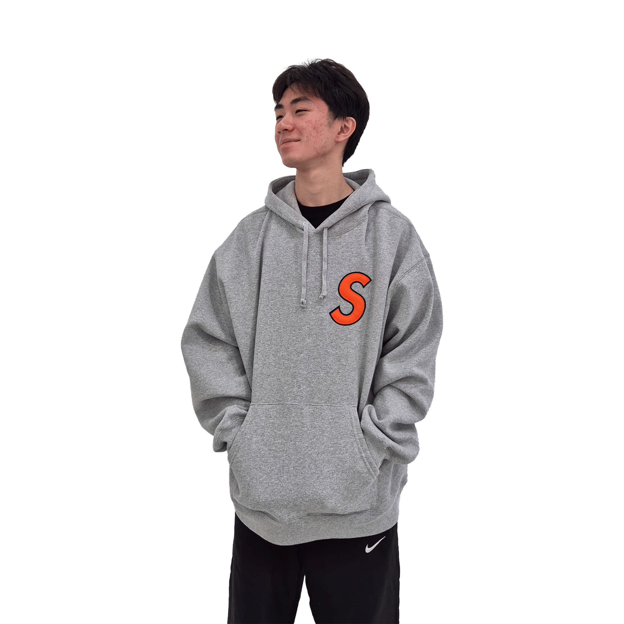 Supreme S Logo Hoodie Heather Grey (SS25)