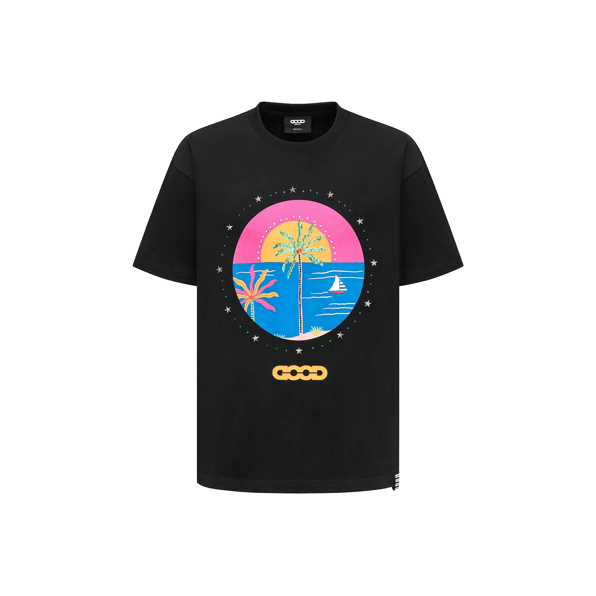 GOODBRAND Diamond Coconut Tree Tee Black (SS25)