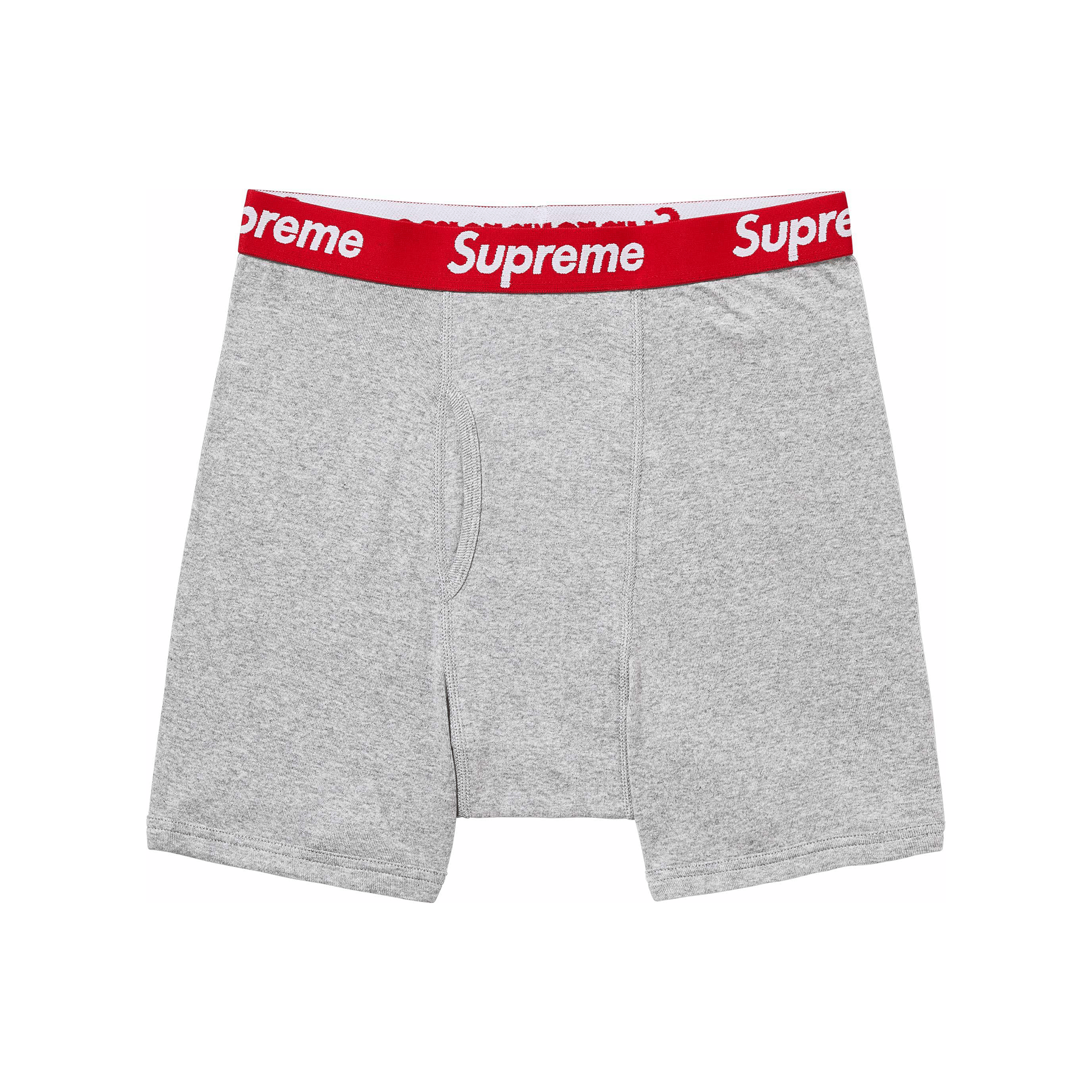 Supreme Hanes Boxer Briefs (2 Pack) Heather Grey (SS24)