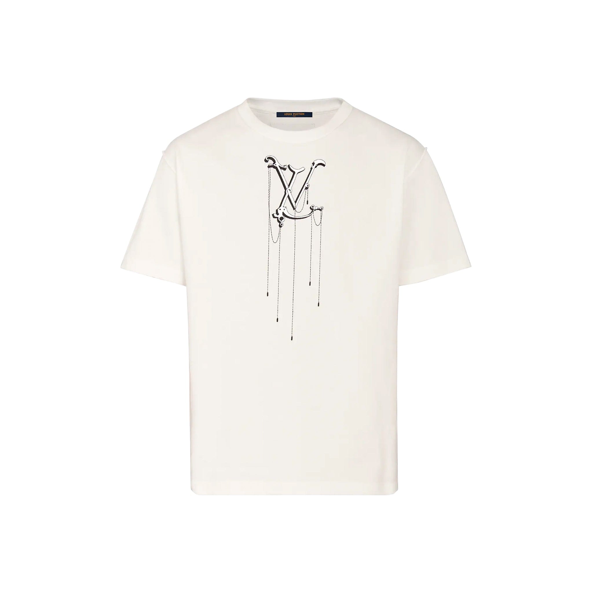 LOUIS VUITTON LV Pendant Embroidery Tee White