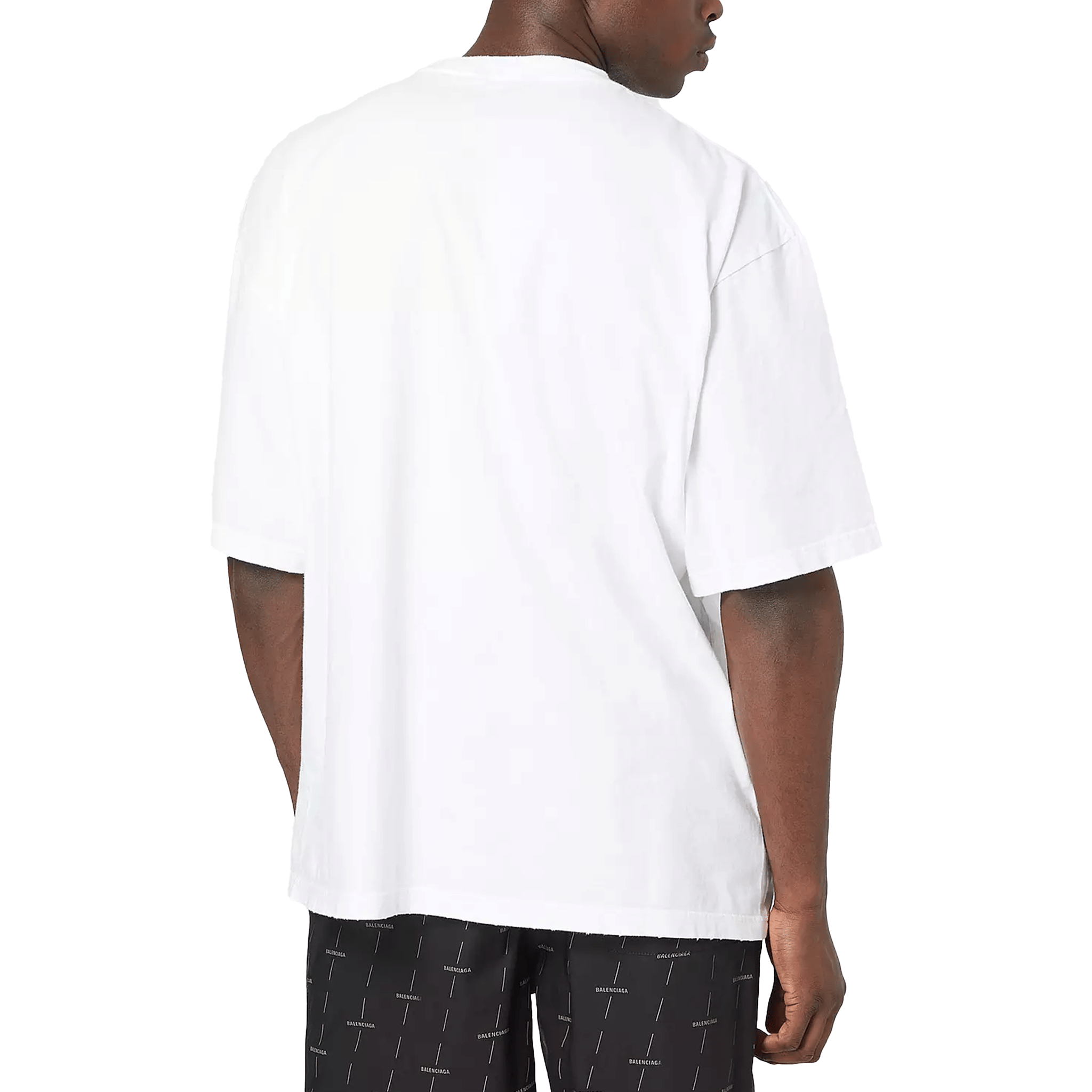 BALENCIAGA Athletes Logo Oversize Tee White