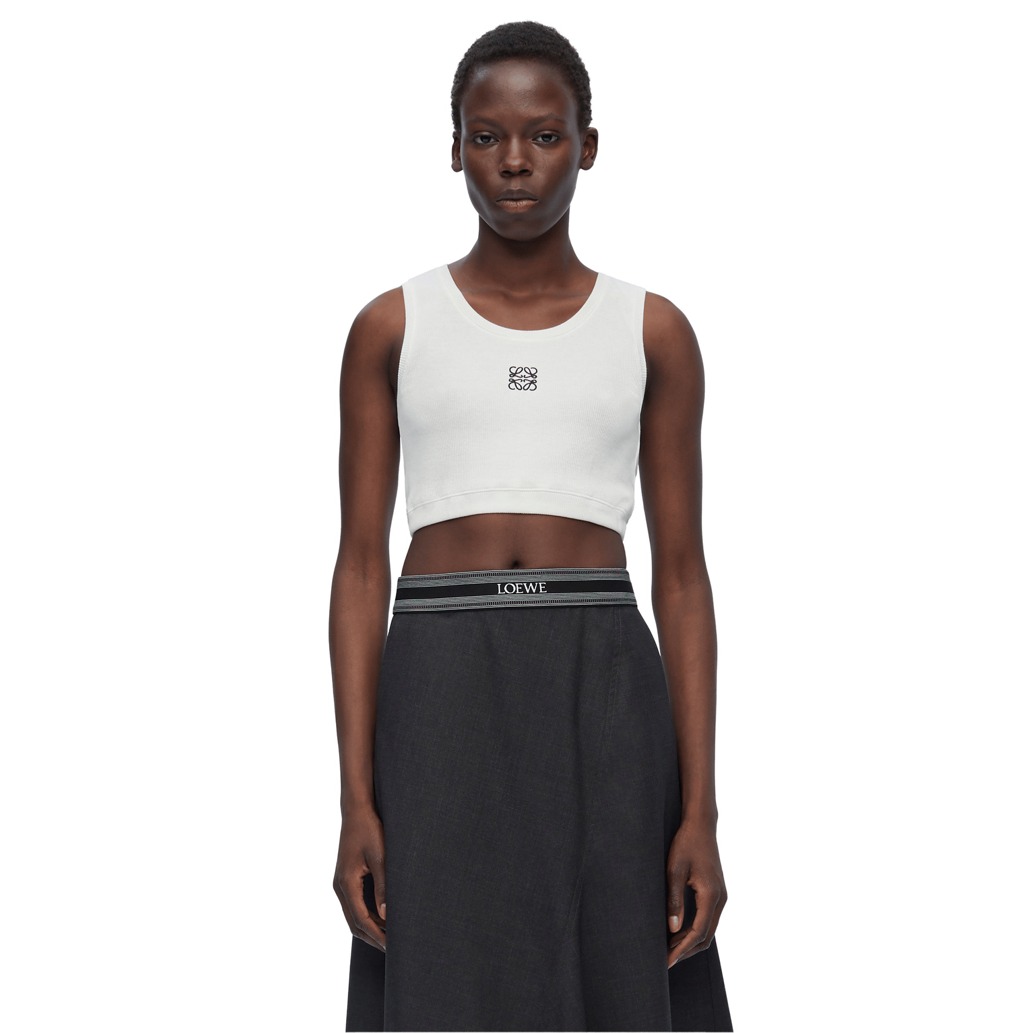 LOEWE Anagram Cropped Tank Top White (SS22)