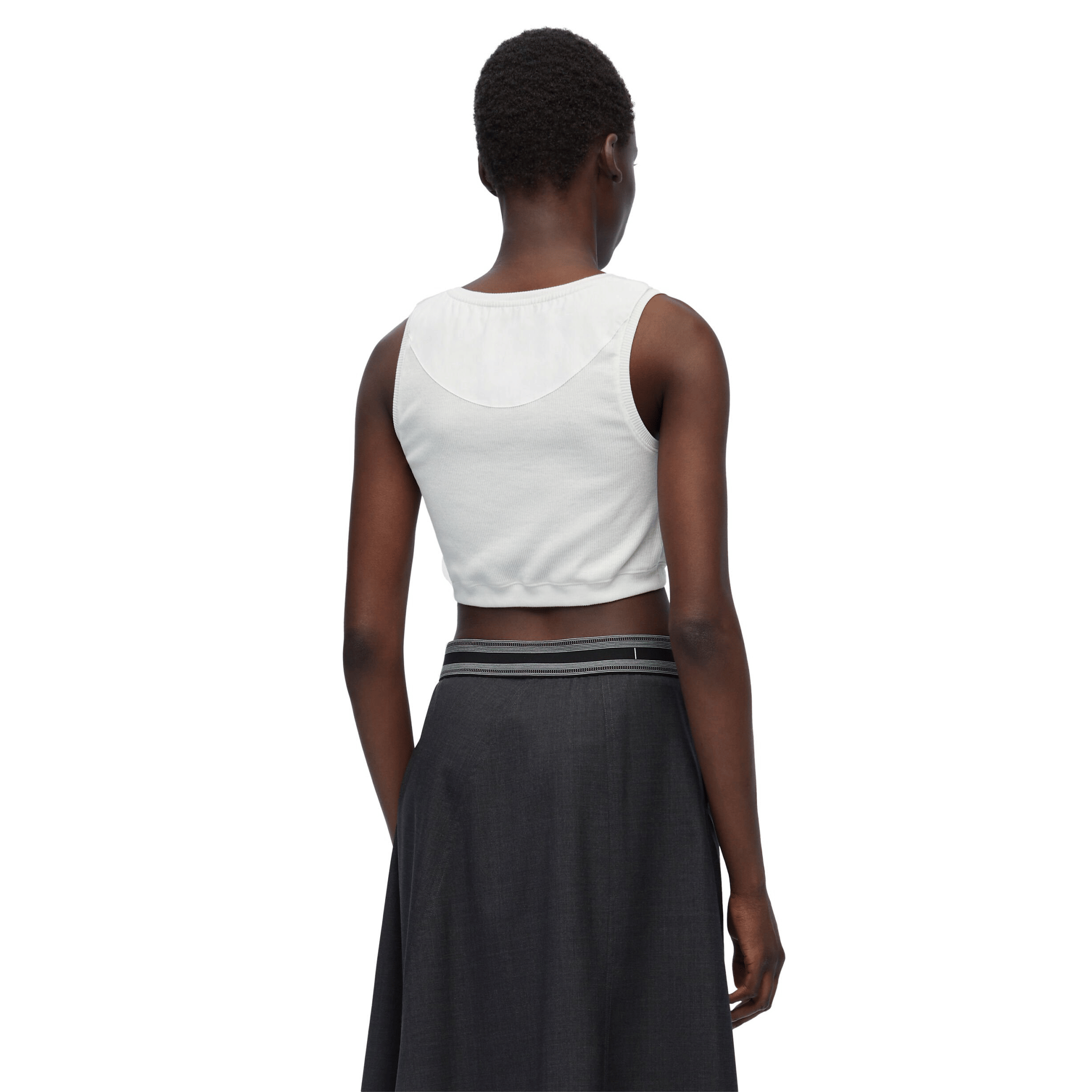 LOEWE Anagram Cropped Tank Top White (SS22)