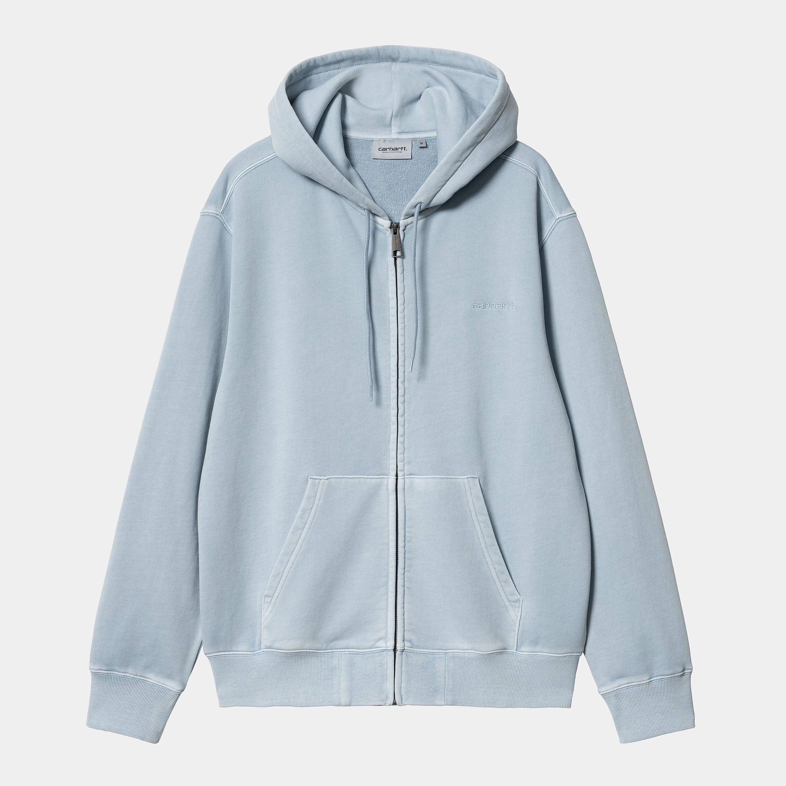 Carhartt Work in Progress Carhartt WIP Hooded Duster Script Jacket - Misty Sky (garment dyed)