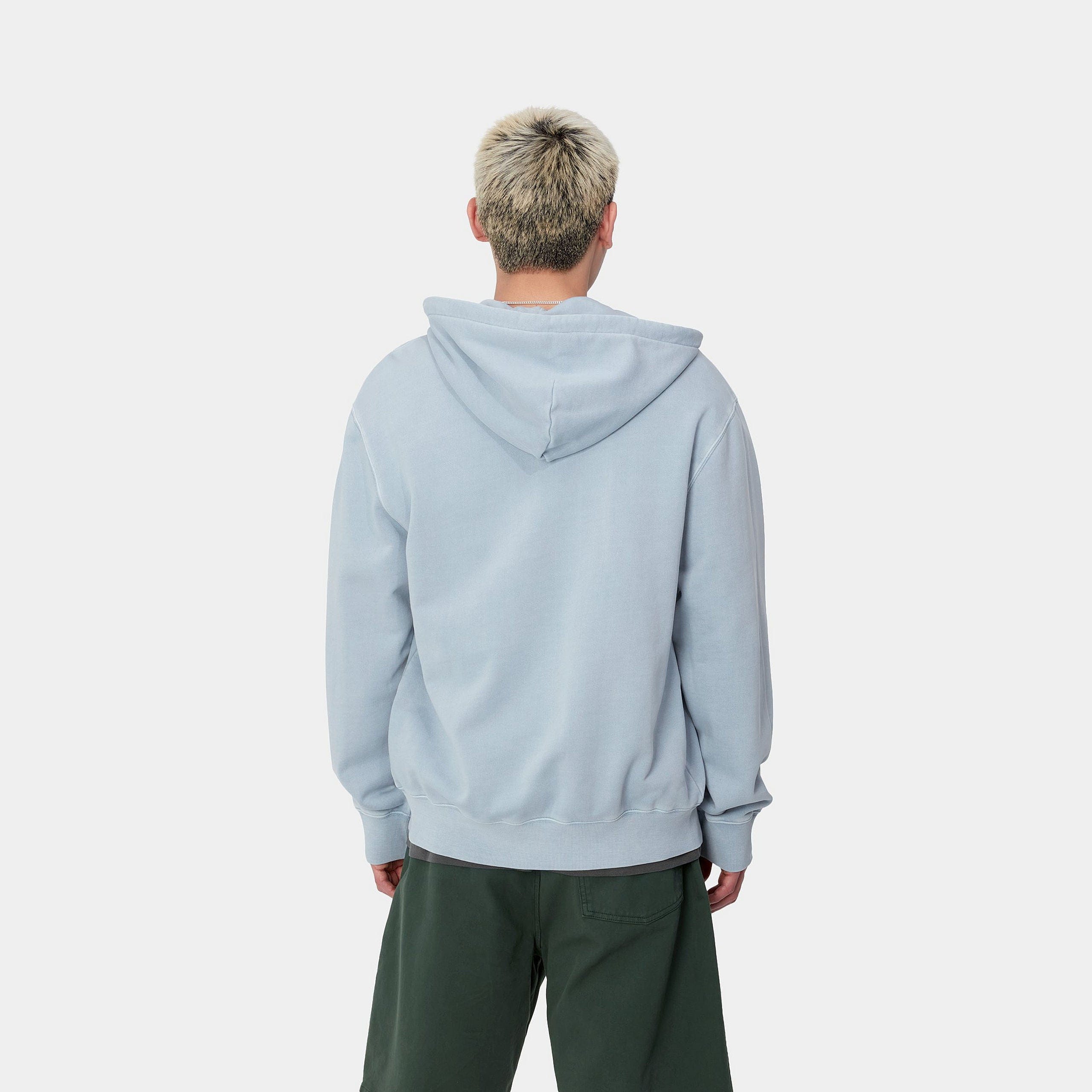 Carhartt Work in Progress Carhartt WIP Hooded Duster Script Jacket - Misty Sky (garment dyed)