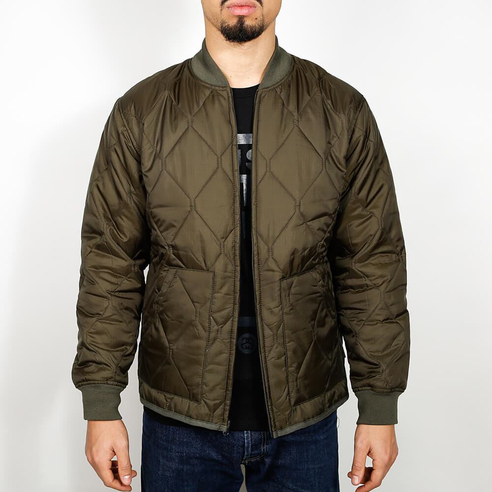 Stussy Quilted Military Jacket - Olive