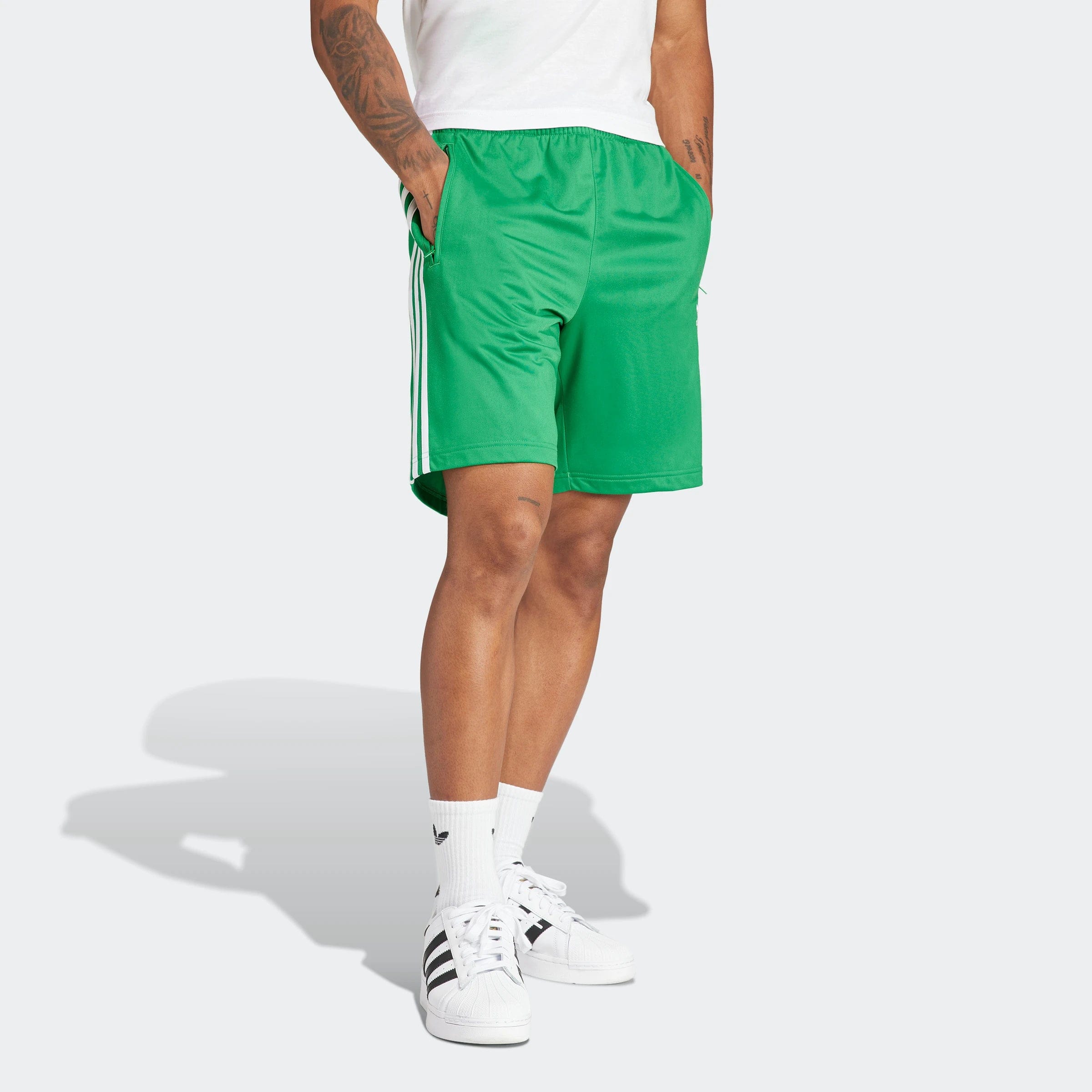 Adidas Classics Firebird Shorts - Green / White