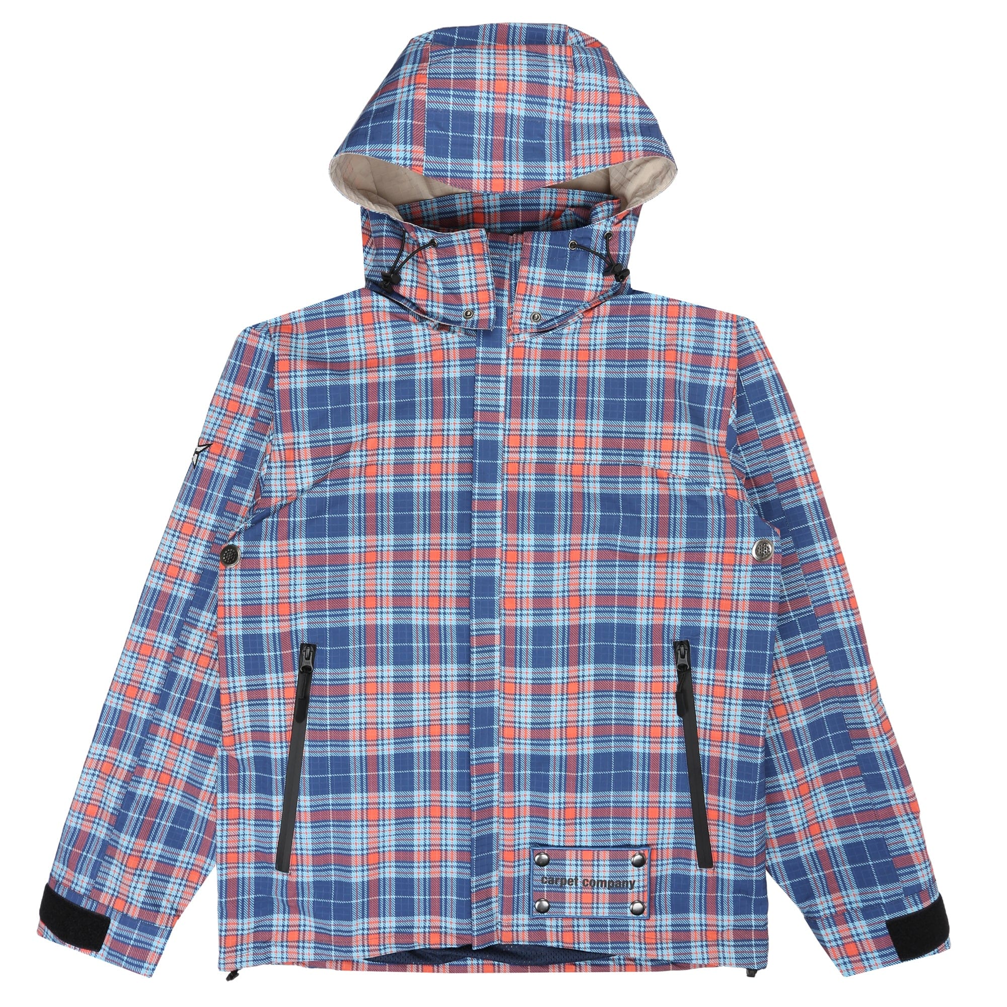 Carpet Rain Jacket Reversible Hood - Plaid