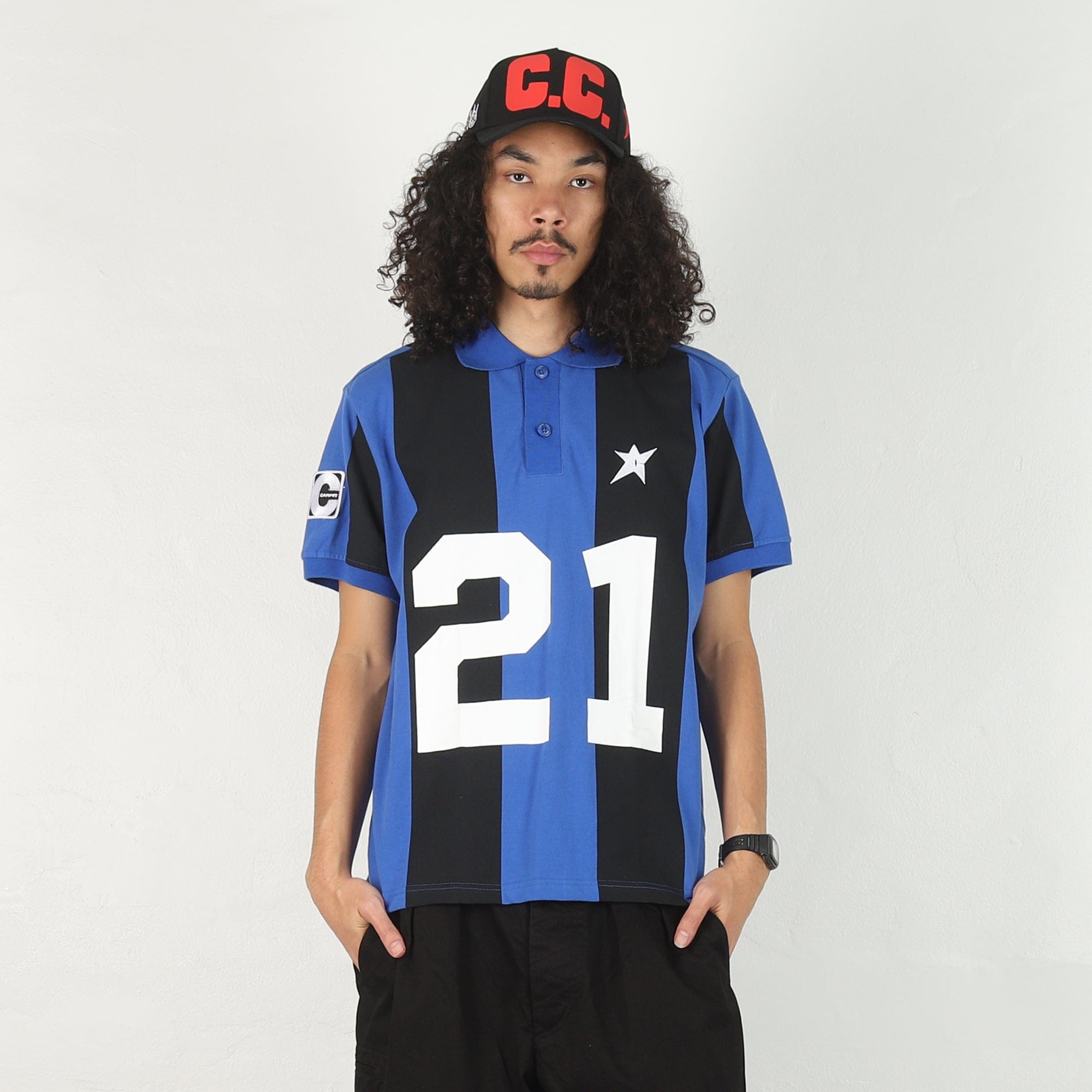 Carpet Polo Jersey - Blue Stripe