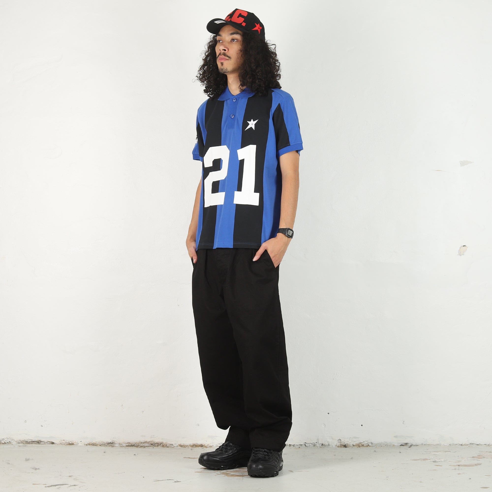 Carpet Polo Jersey - Blue Stripe