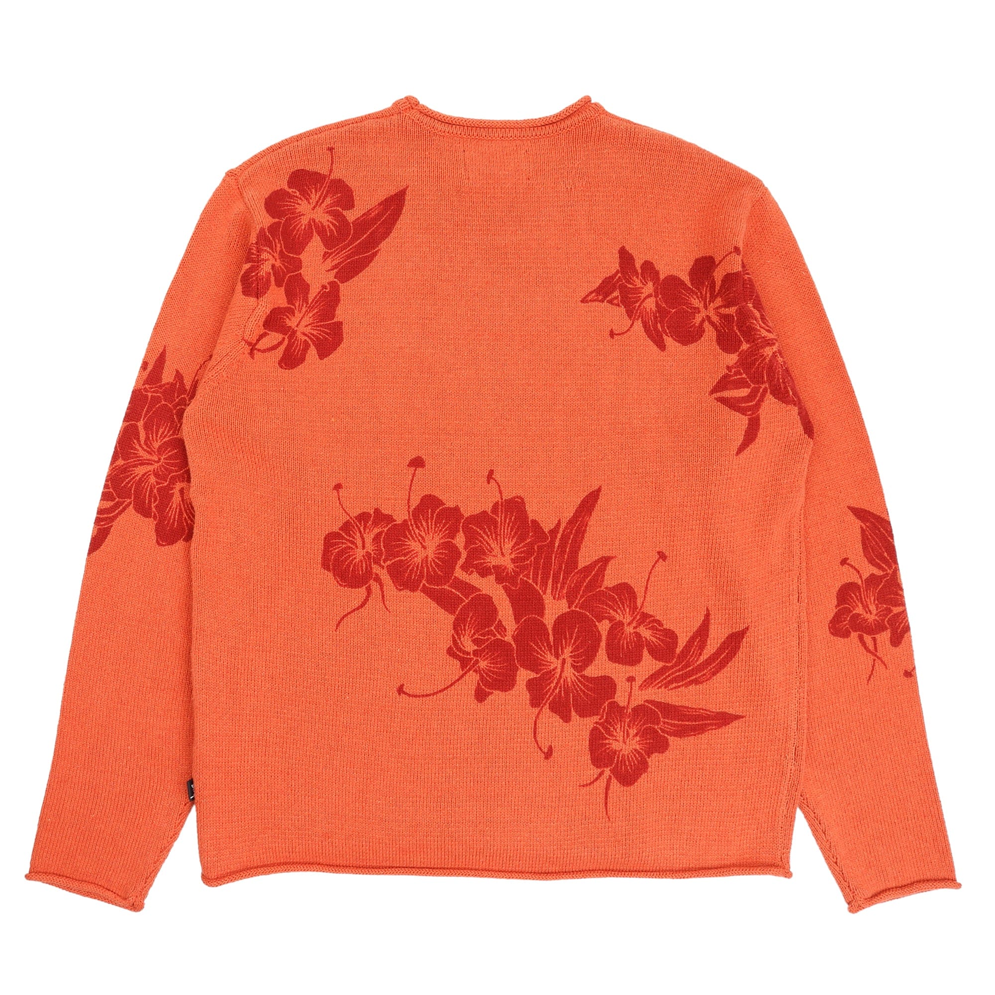 Stussy Floral Roll Neck Sweater - Rust