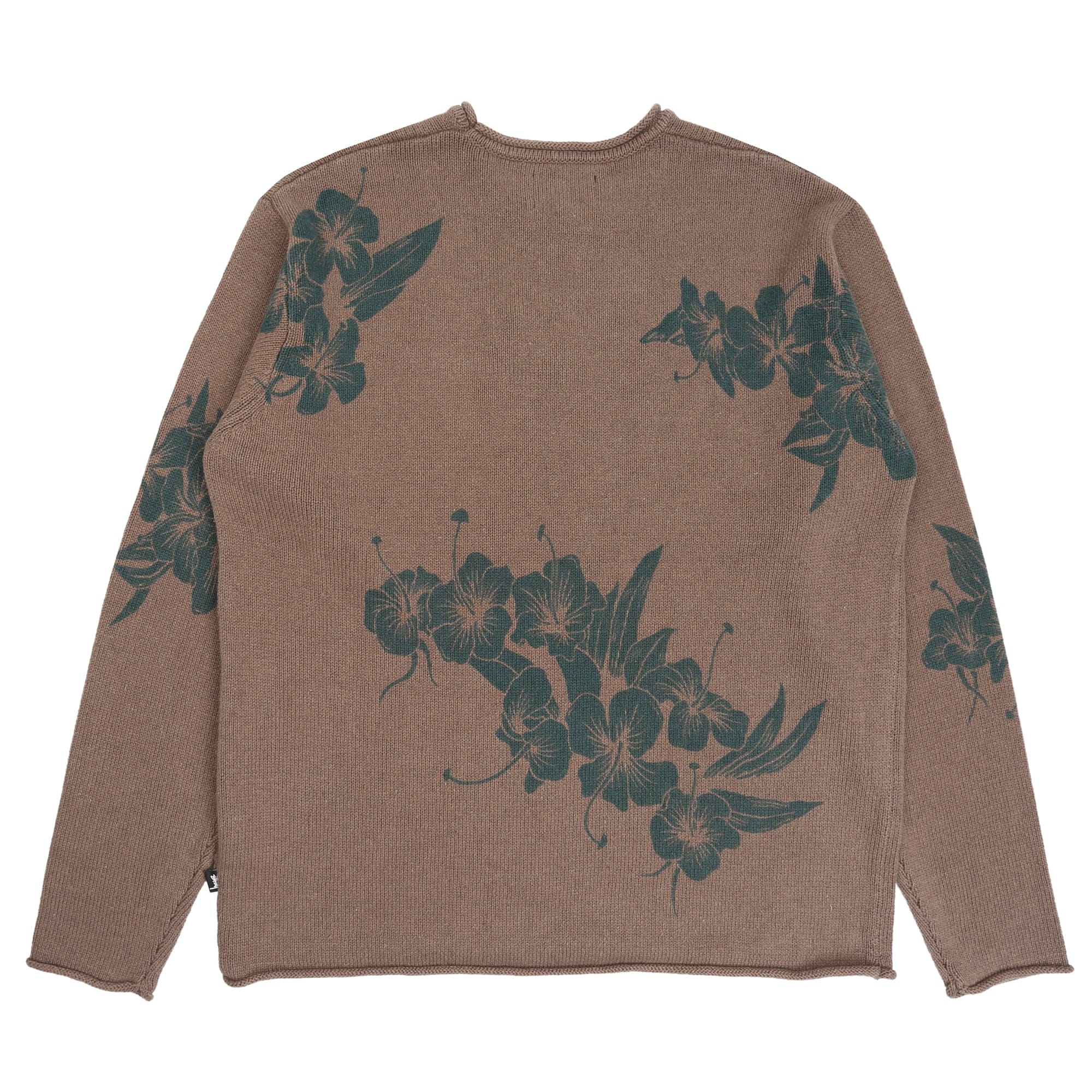 Stussy Floral Roll Neck Sweater - Brown