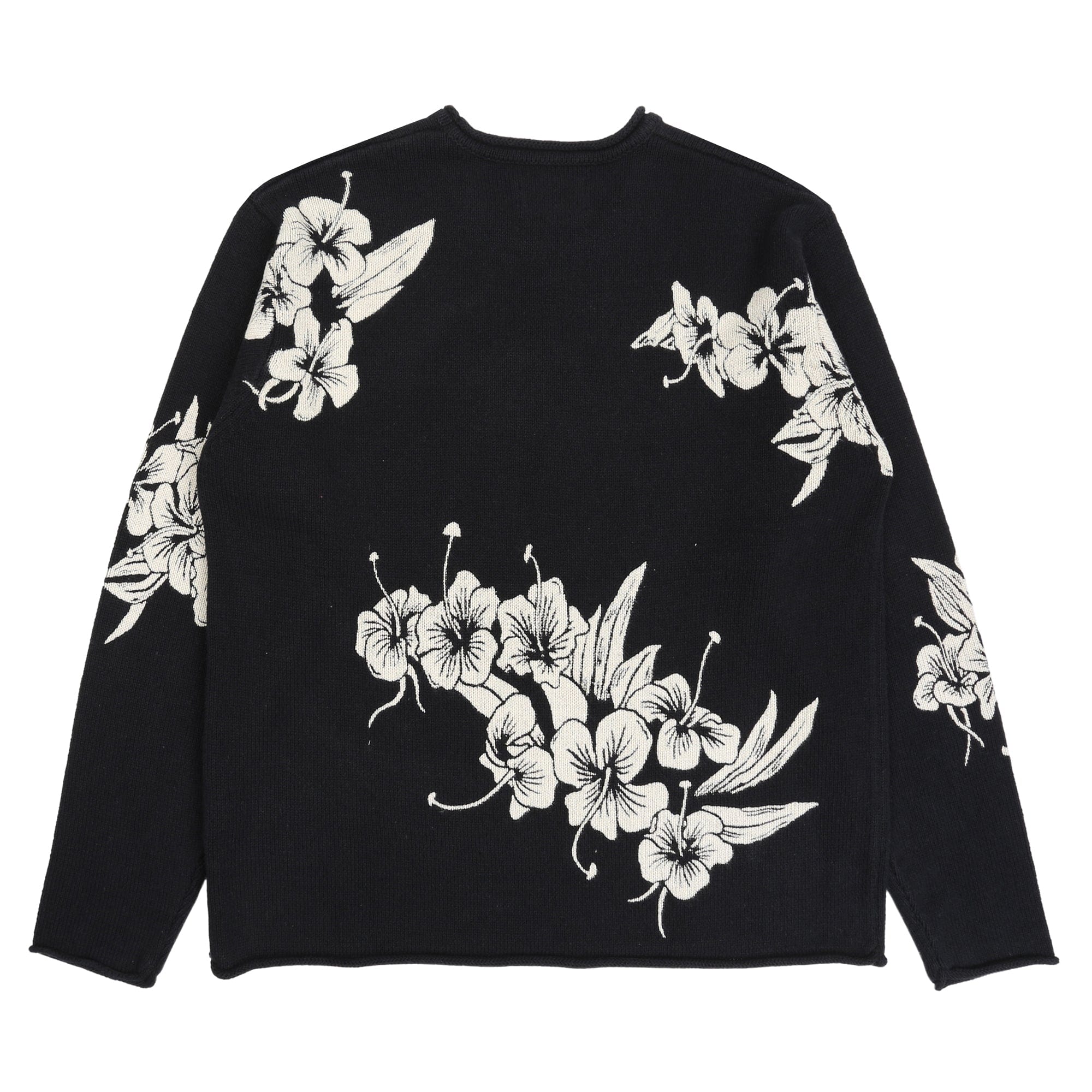 Stussy Floral Roll Neck Sweater - Black