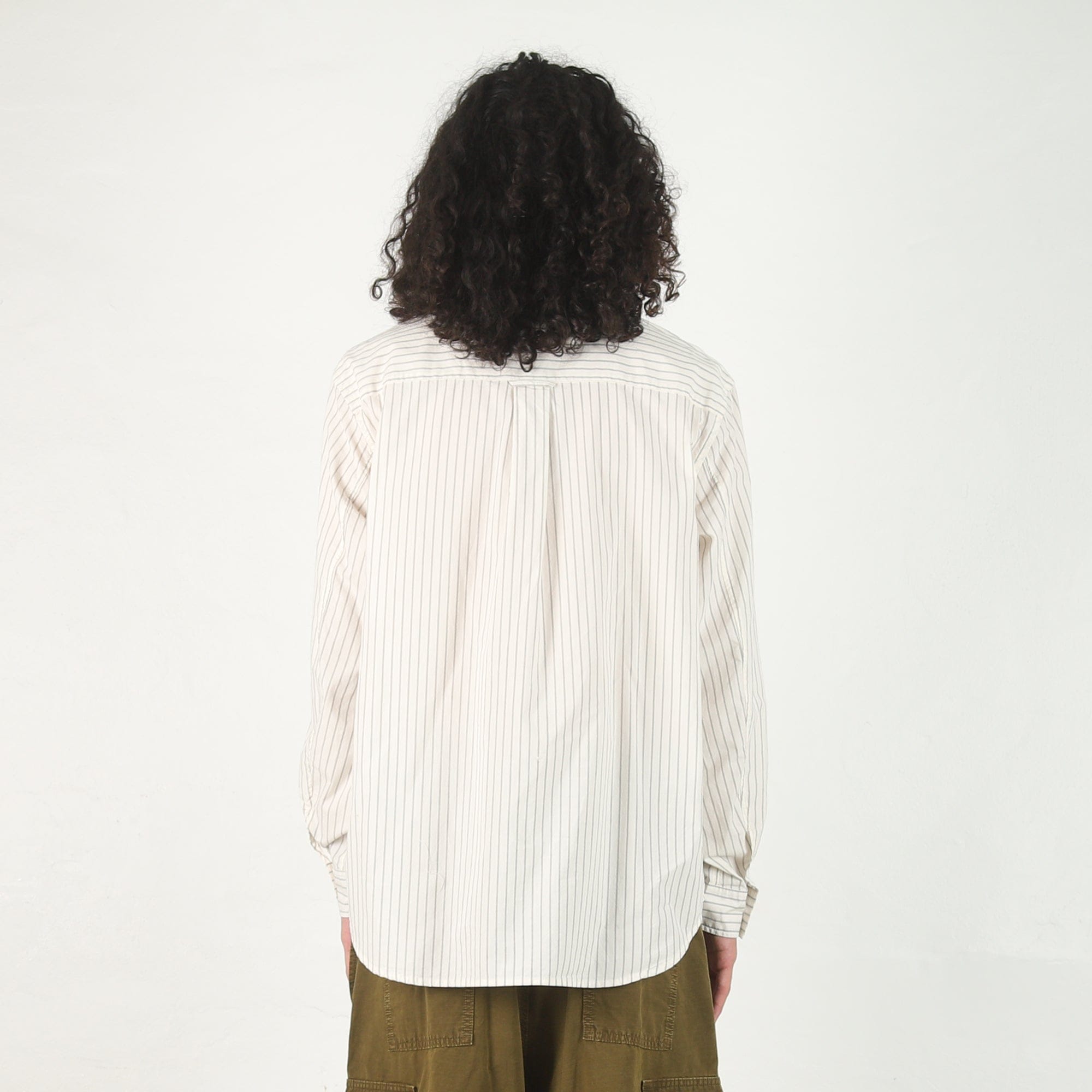 Stussy Standard LS Shirt - Natural Stripe