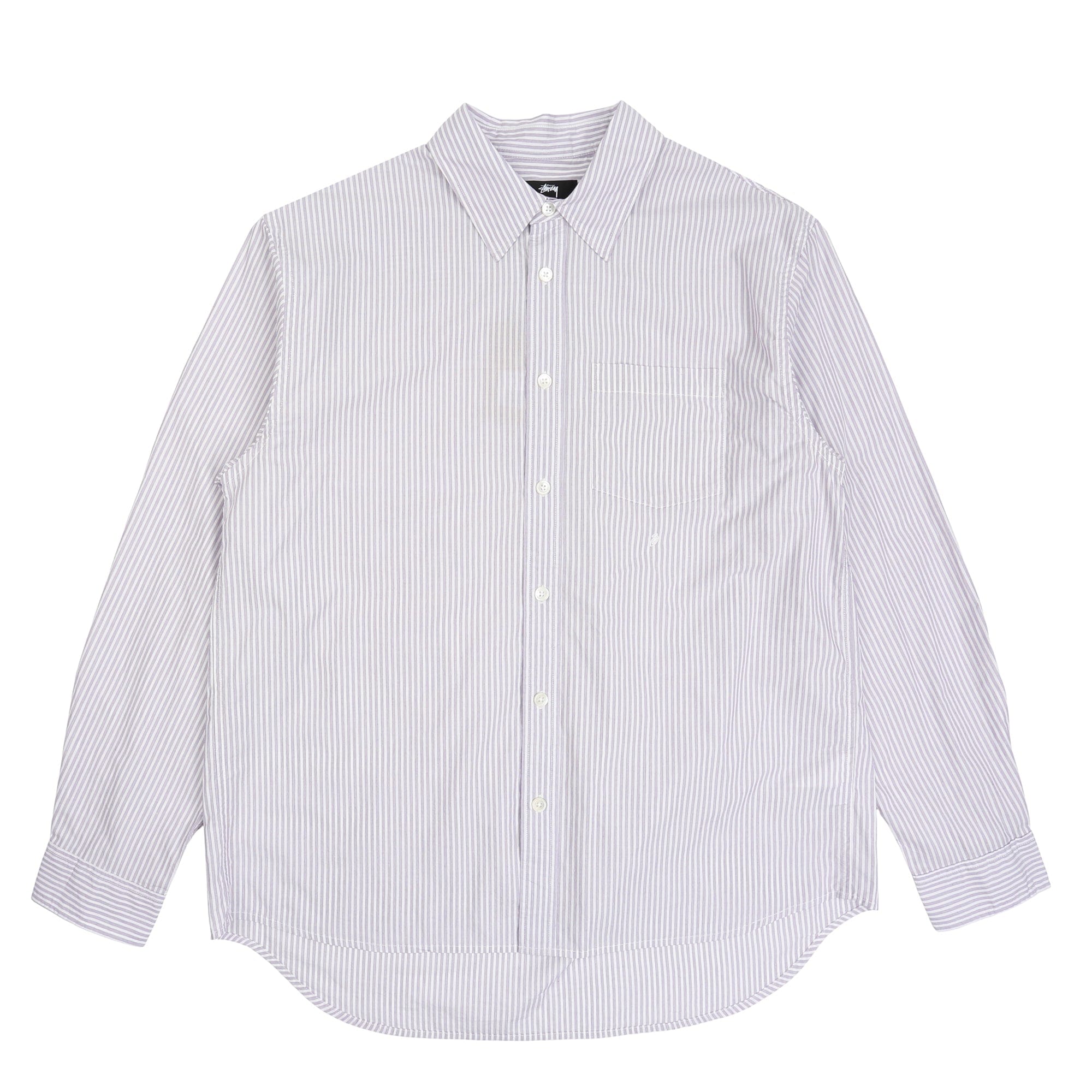 Stussy Standard LS Shirt - Purple Stripe