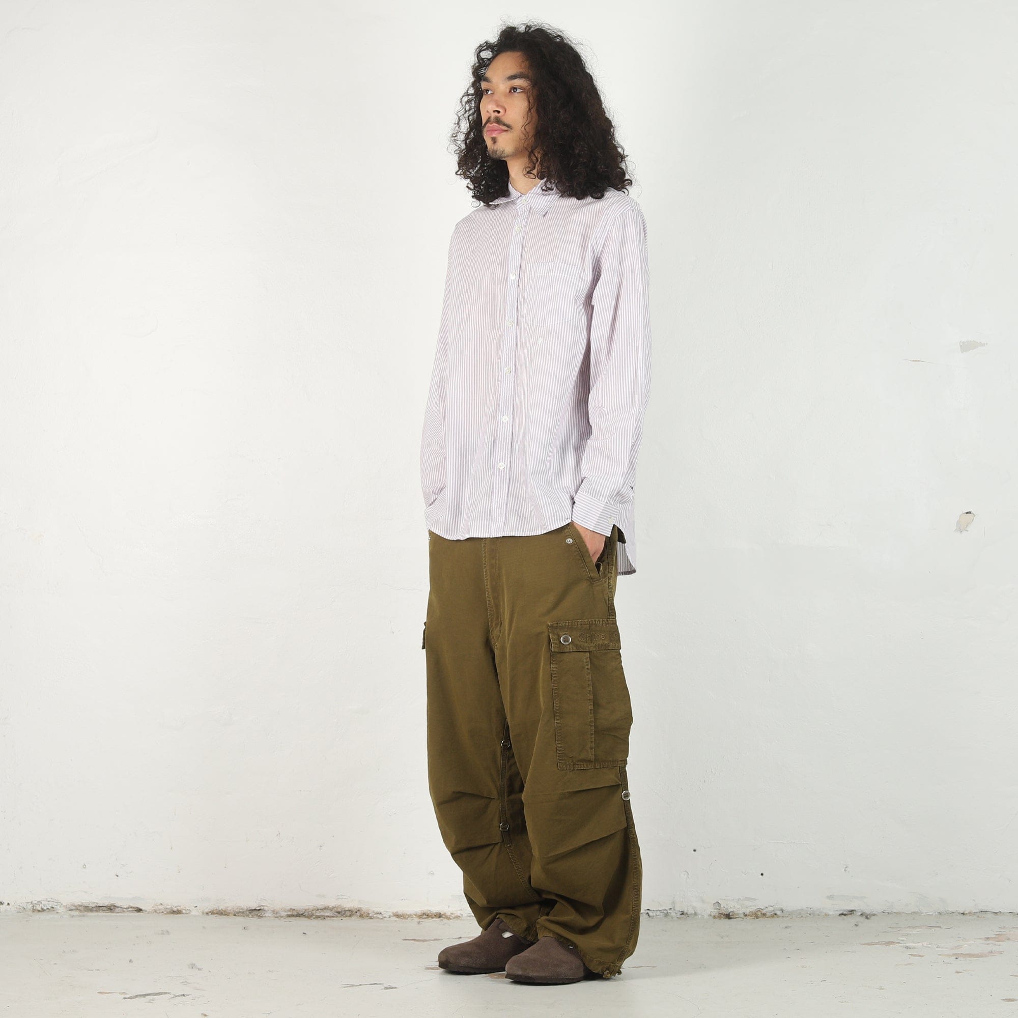 Stussy Standard LS Shirt - Purple Stripe