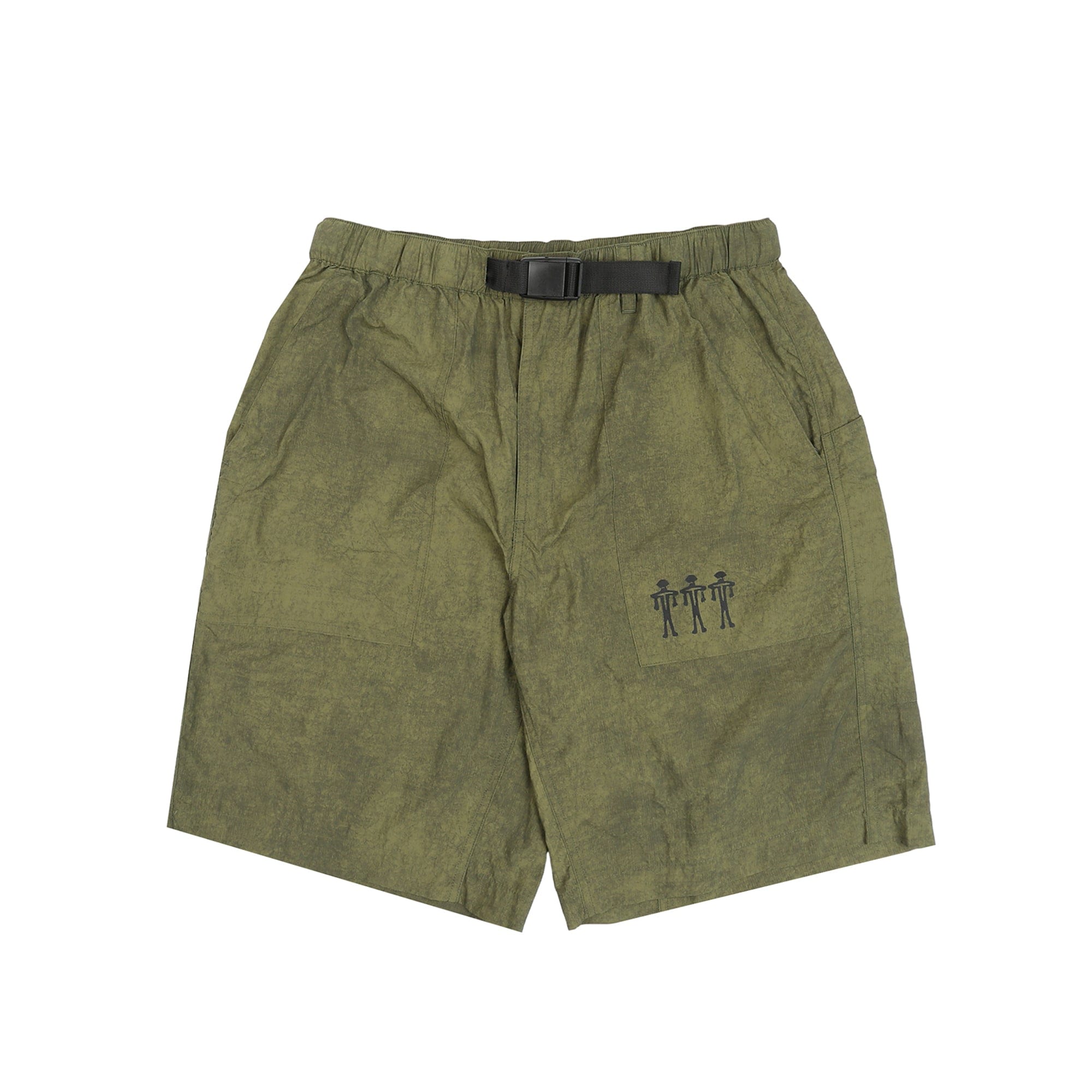 The Trilogy Tapes Textured Trail Shorts - Olive