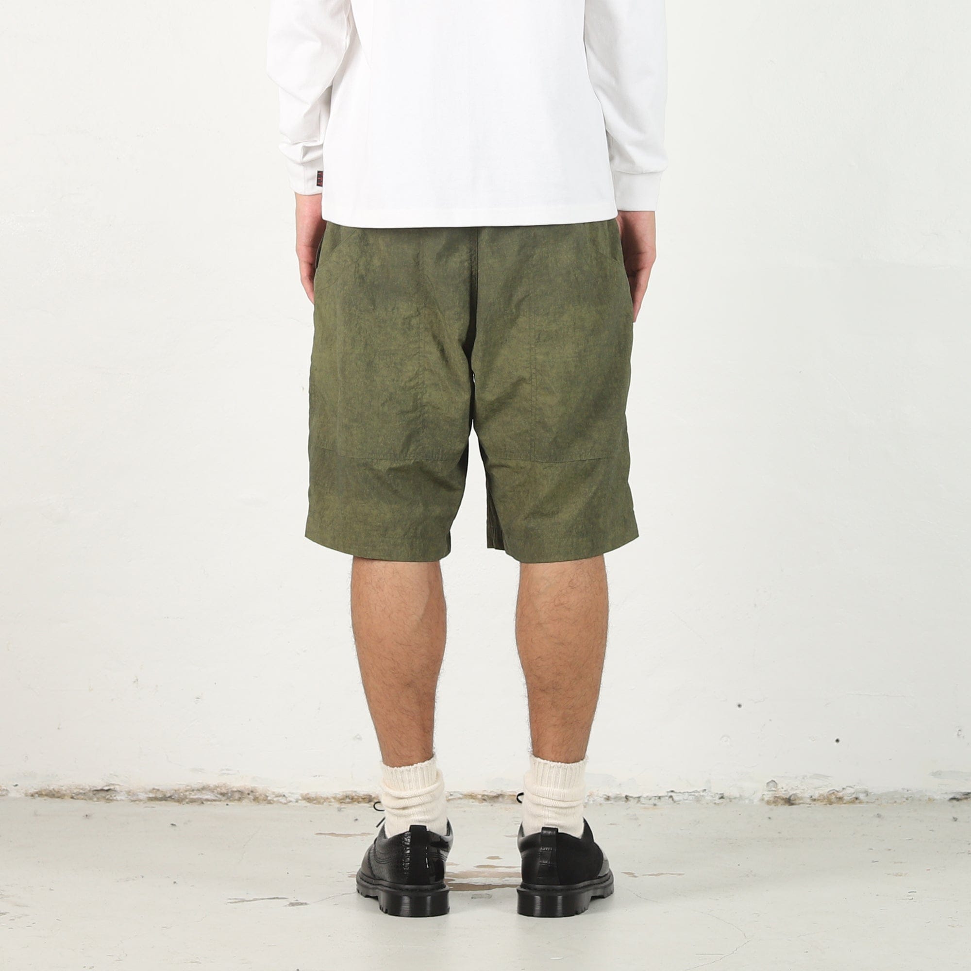 The Trilogy Tapes Textured Trail Shorts - Olive