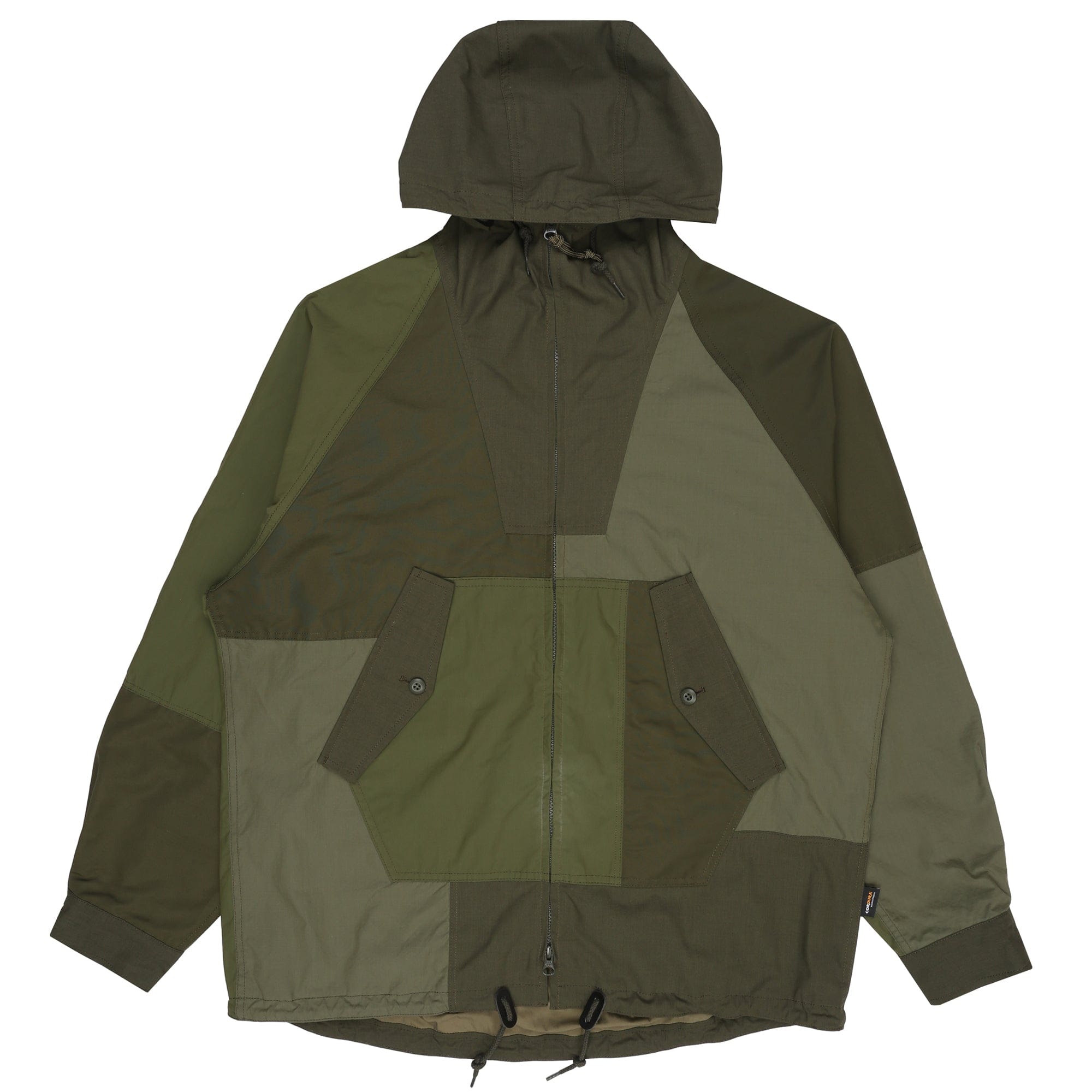 CDG HOMME Cotton Nylon Multi Fabrics Jacket - Khaki
