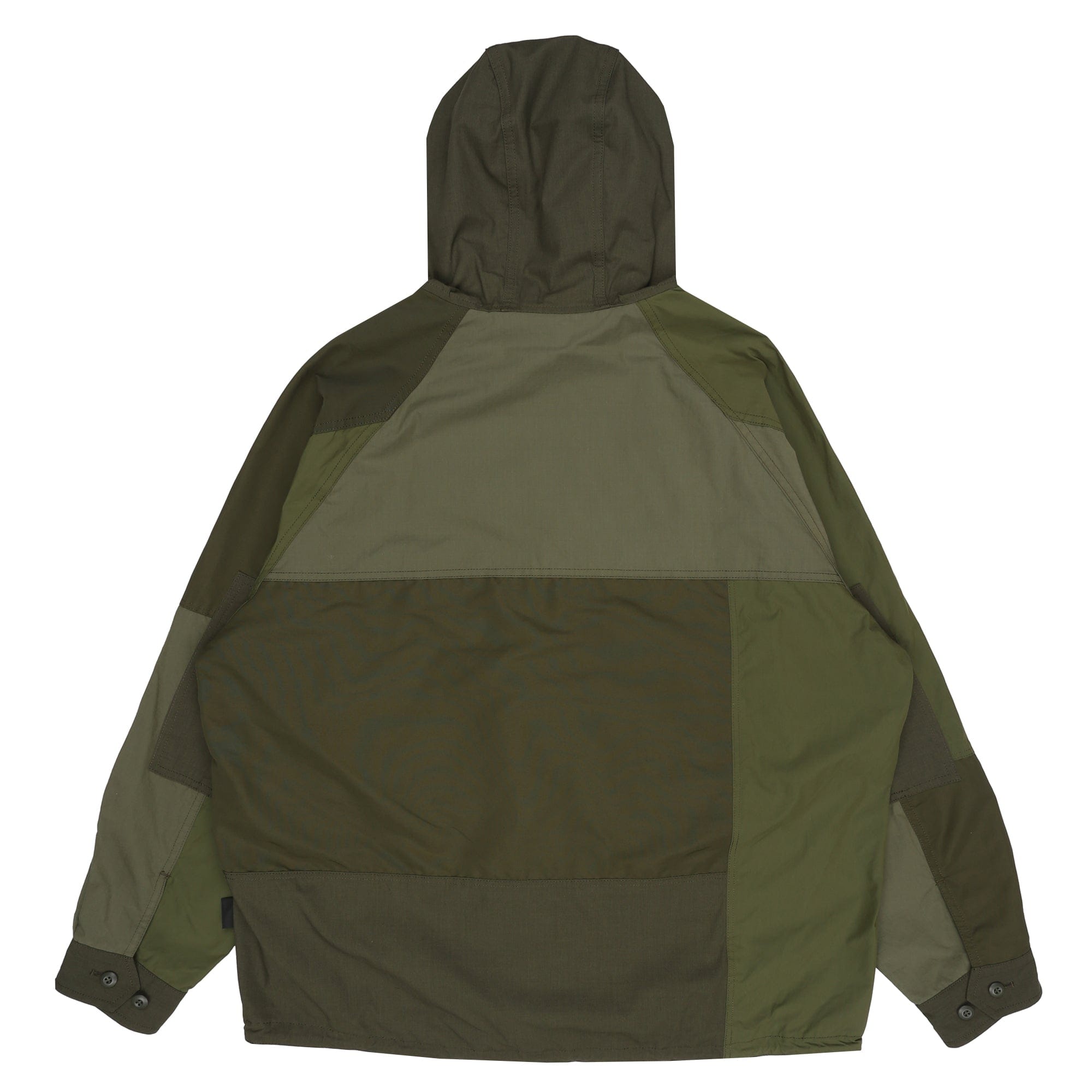 CDG HOMME Cotton Nylon Multi Fabrics Jacket - Khaki