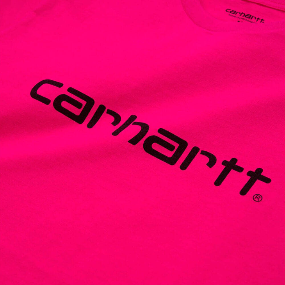 Carhartt Work in Progress Carhartt WIP S/S Script T-Shirt - Ruby Pink / Black