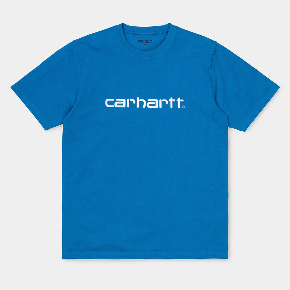 Carhartt Work in Progress Carhartt WIP S/S Script T-Shirt - Azzuro / White