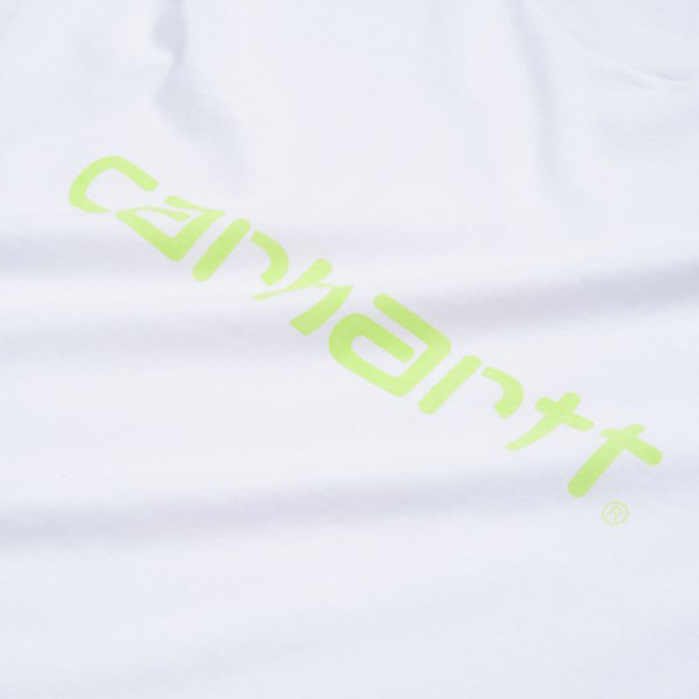 Carhartt Work in Progress Carhartt WIP S/S Script T-Shirt - White / Lime