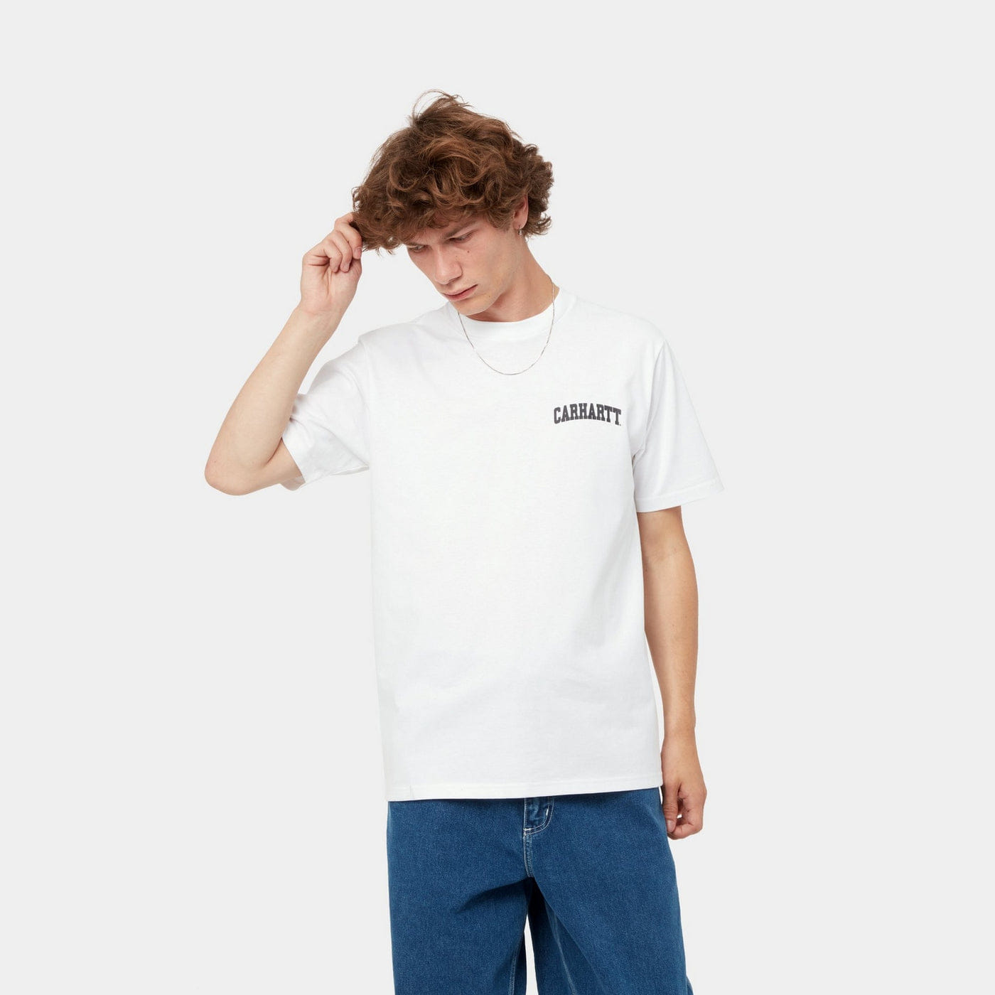 Carhartt Work in Progress Carhartt WIP S/S University Script T-Shirt - White / Black