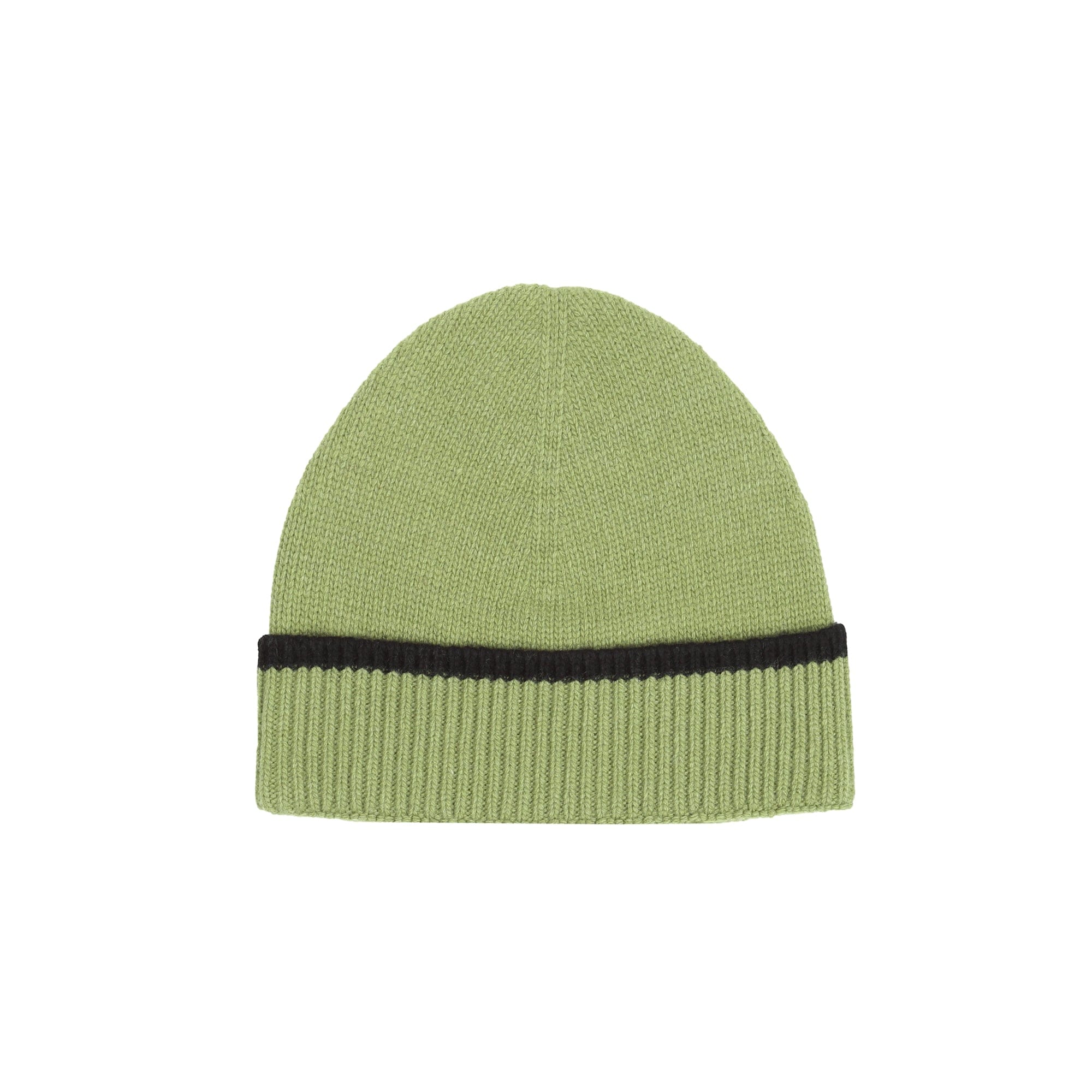 Sneeze Contrast Stripe Wool Beanie - Green
