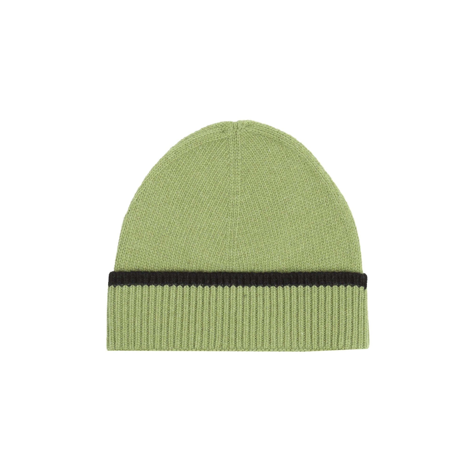 Sneeze Contrast Stripe Wool Beanie - Green
