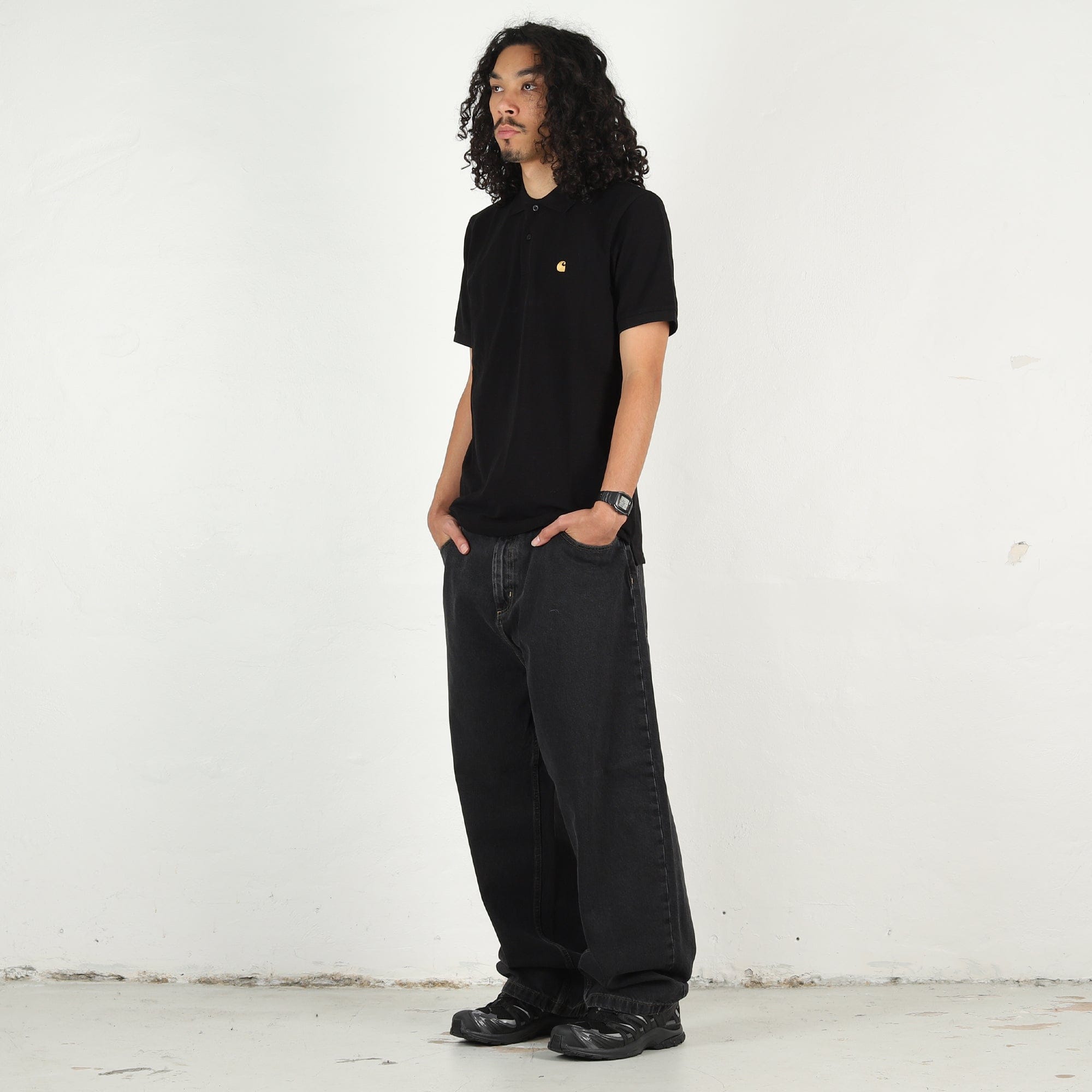 Carhartt WIP Brandon Pant - Black stone washed