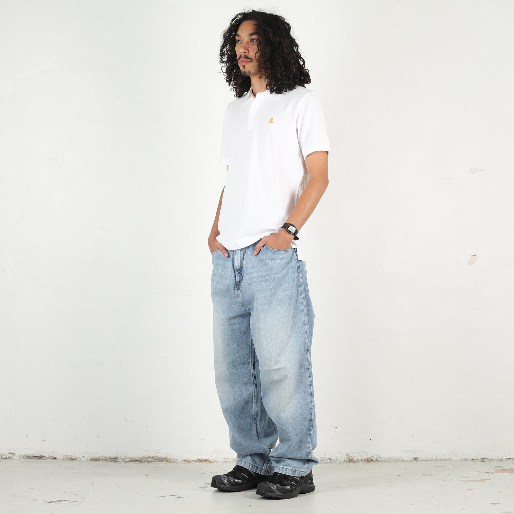 Carhartt WIP Brandon Pant - Blue heavy worn bleached