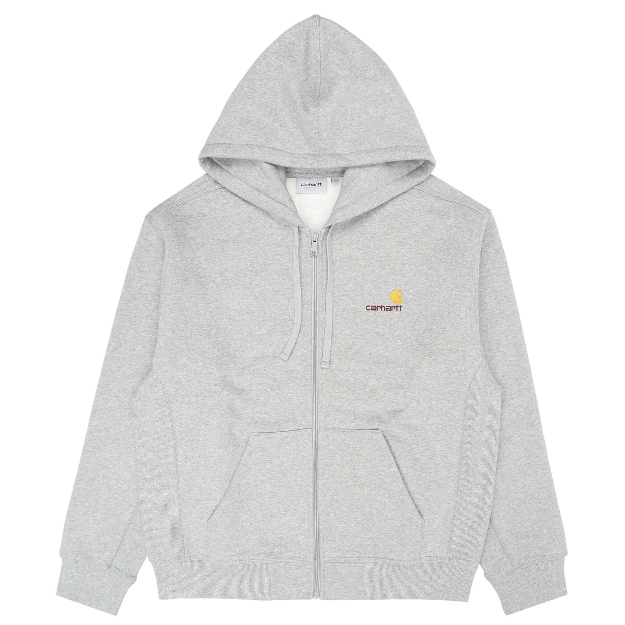 Carhartt WIP Hooded American Script Jacket - Grey Heather