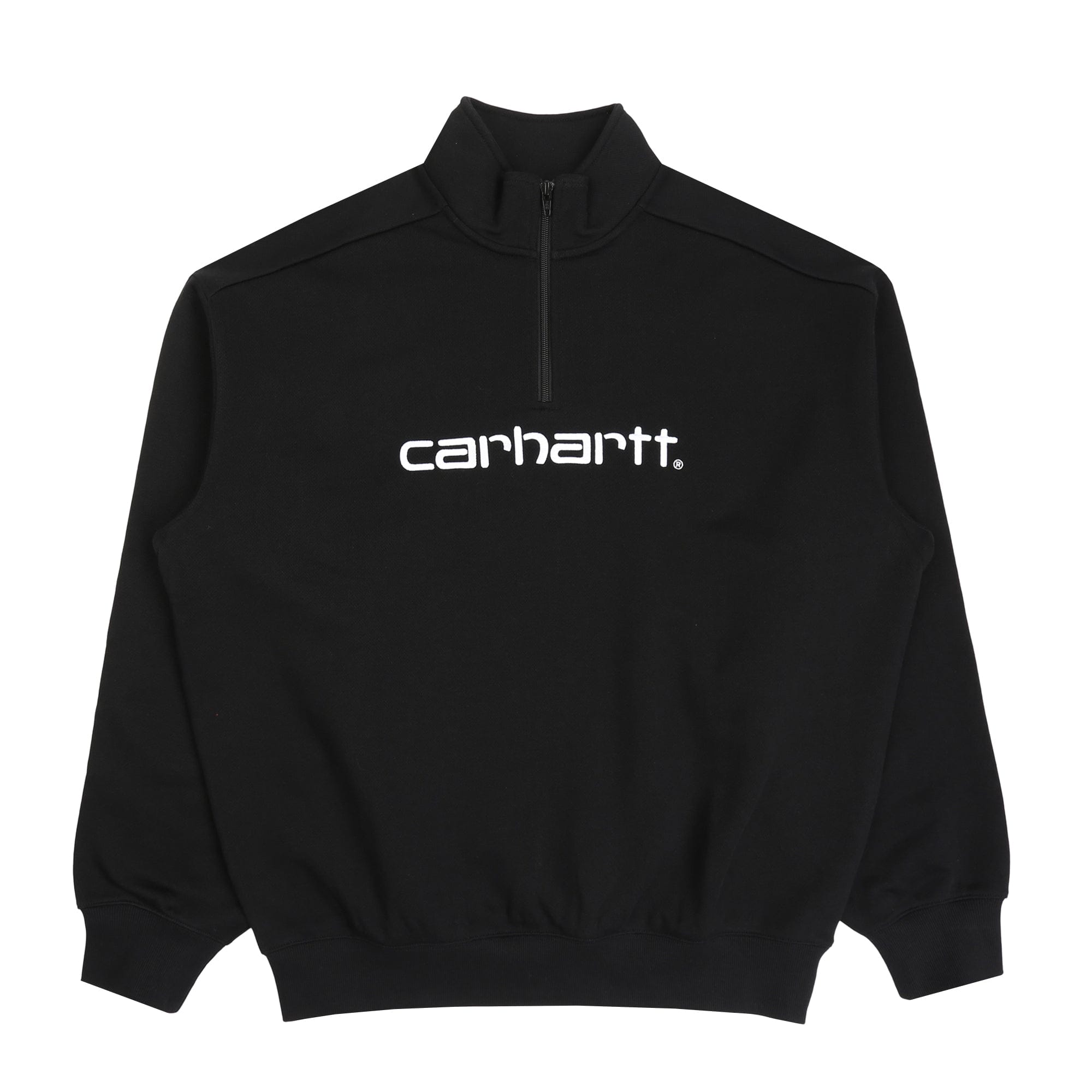 Carhartt WIP Script Half Zip Sweatshirt - Black/White