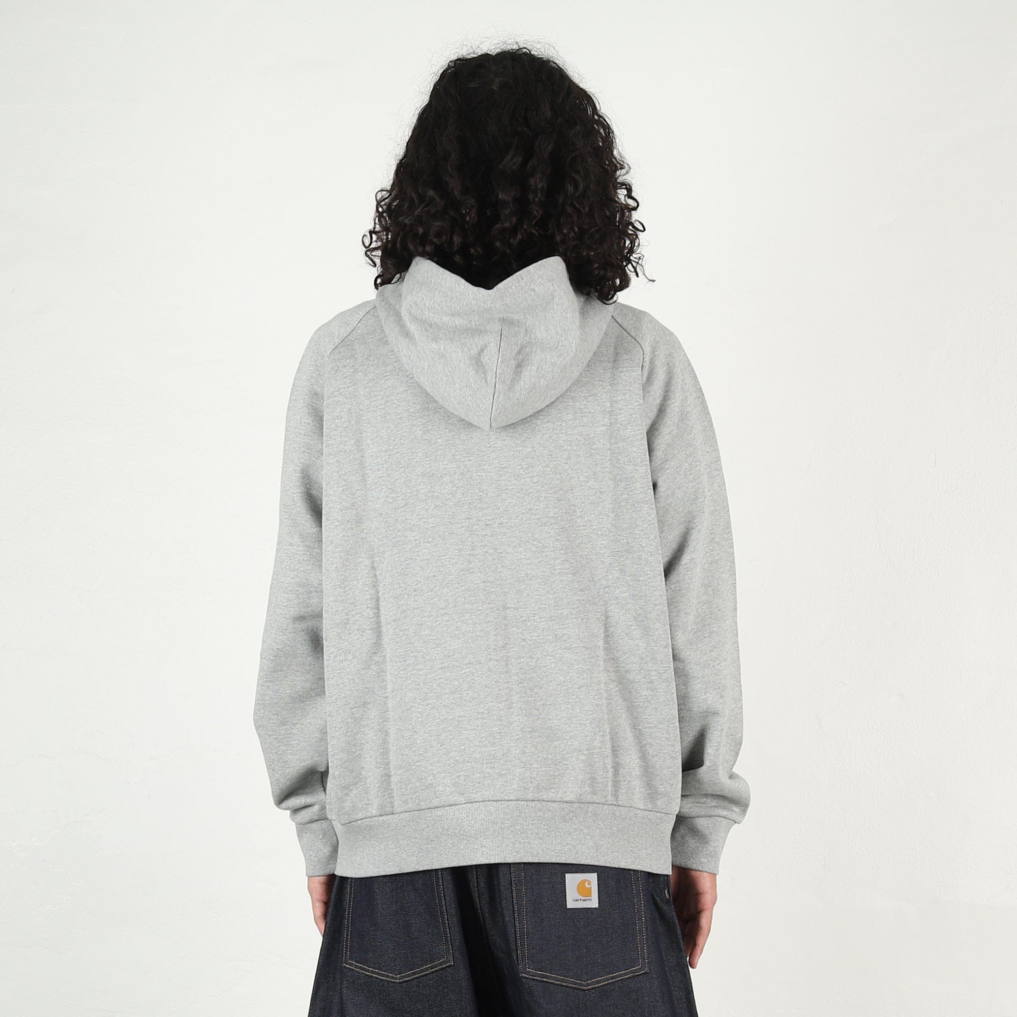 Carhartt WIP Hooded Square Label Jacket - Grey Heather